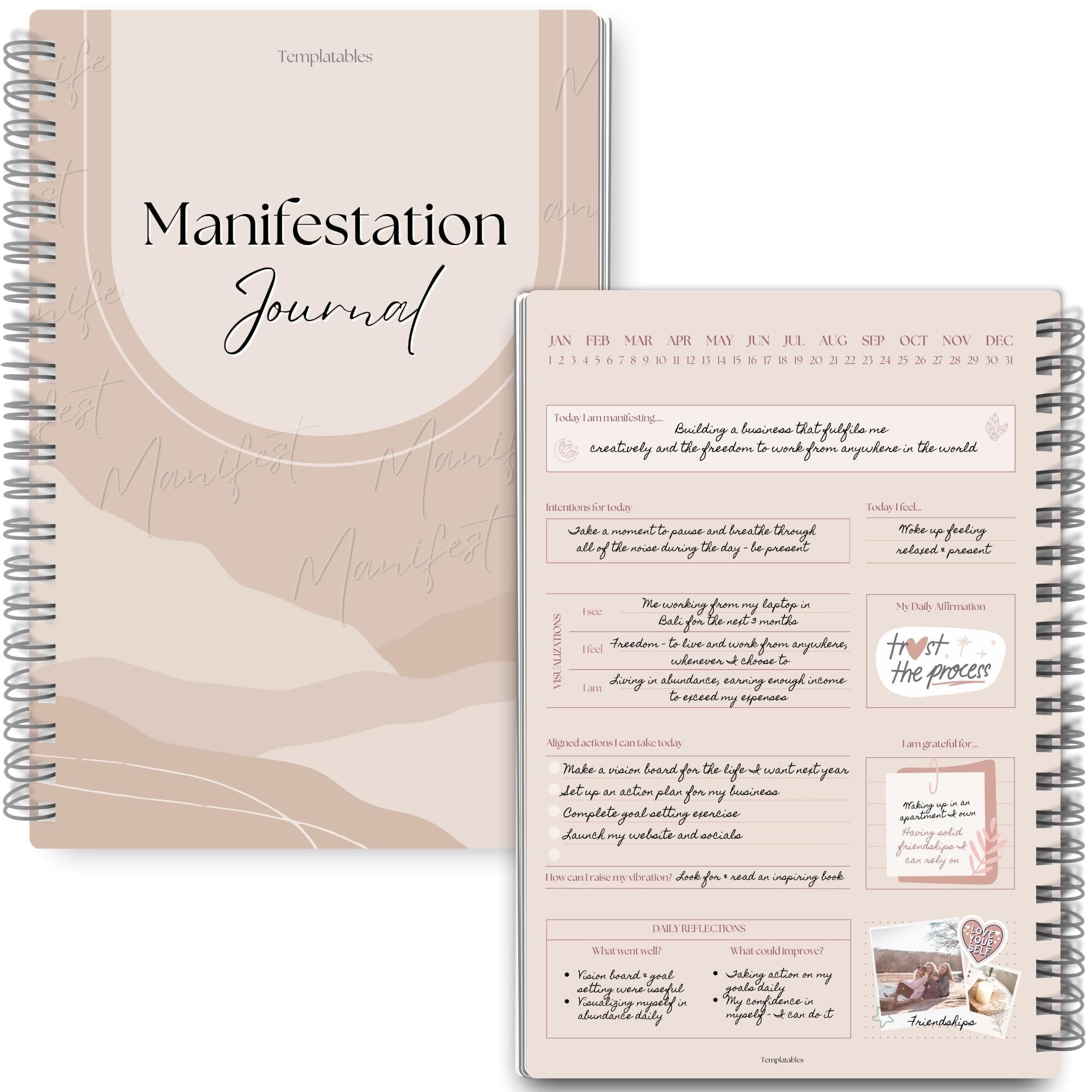 Manifestation Journal | Law of Attraction Daily Planner to Manifest your Dream Life - A5 Lux