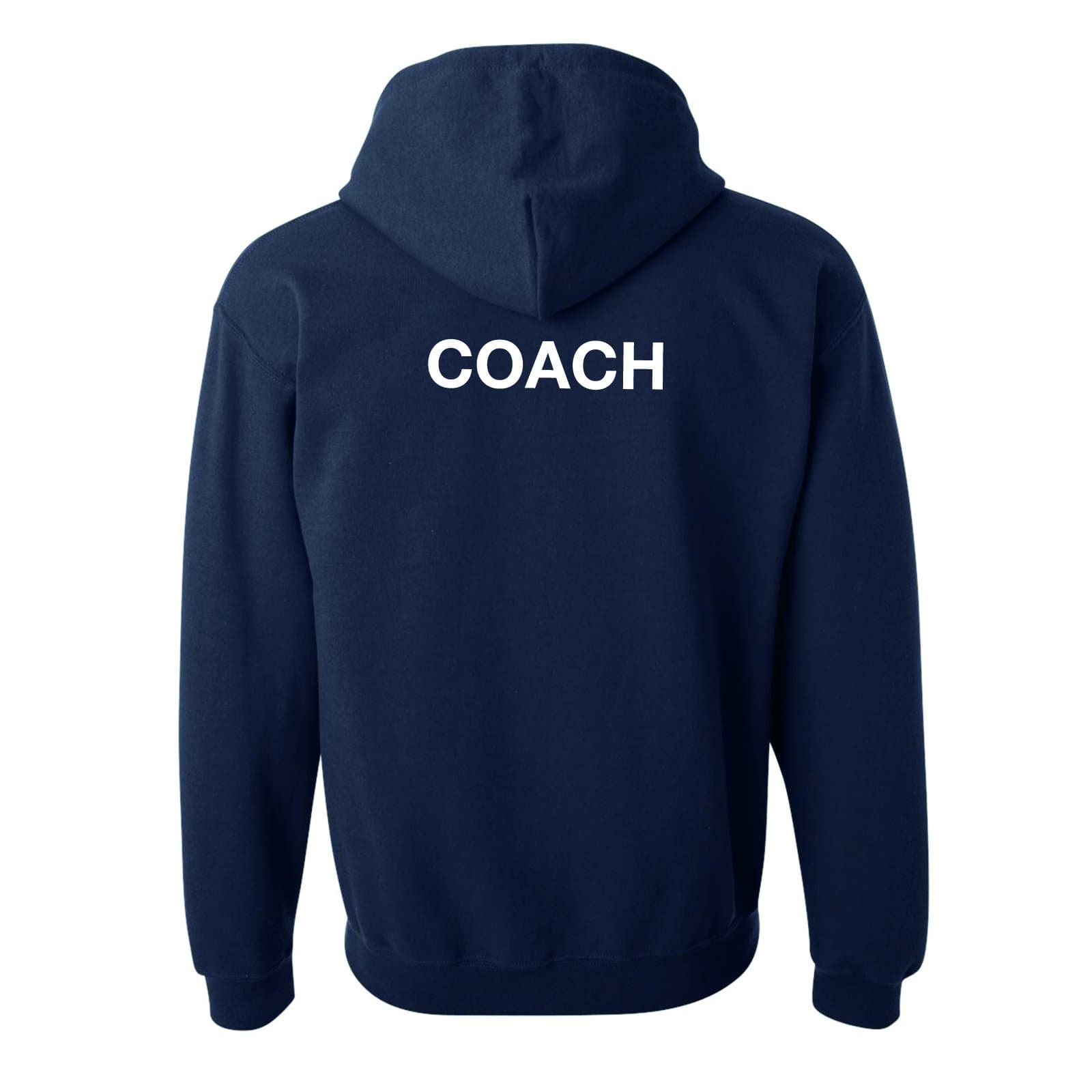 Coach Hoodie, Football, Netball, Rugby, Hockey, Sports Trainer (Medium, Navy)