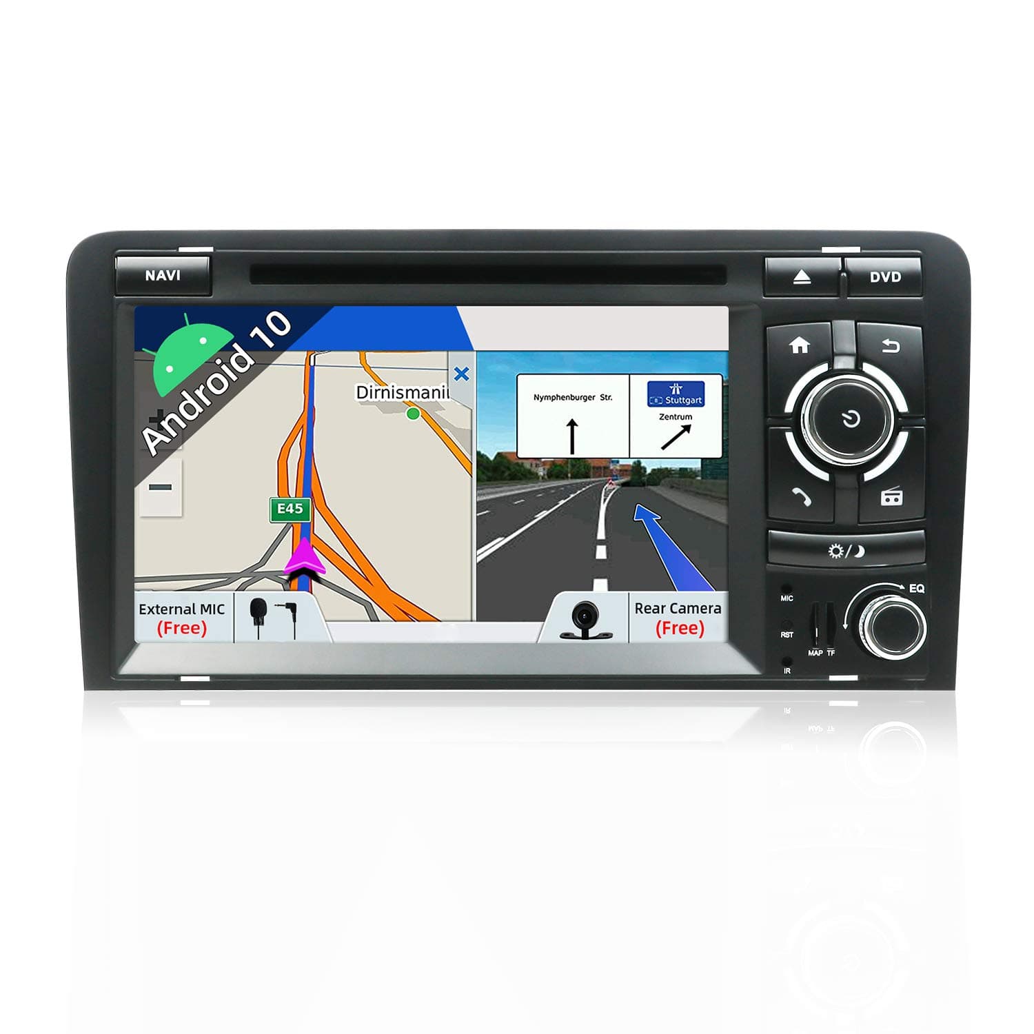 BXLIYER Android 10 Double Din Car Stereo Fit for Audi A3 (2003-2011) - 2G/32G - Free Backup Camera Canbus Microphone - 7 Inch - Support WiFi MirrorLink 4G Steering Wheel Carplay Android Auto BT5.0