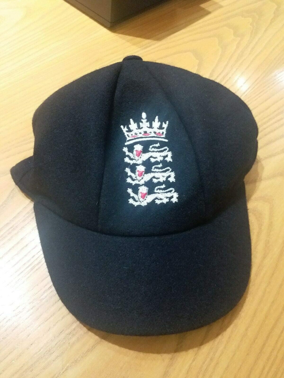 Navy Blue England 3 lion wool test cricket Baggy cap Hat with embroided logo Adult/Men ONE Size