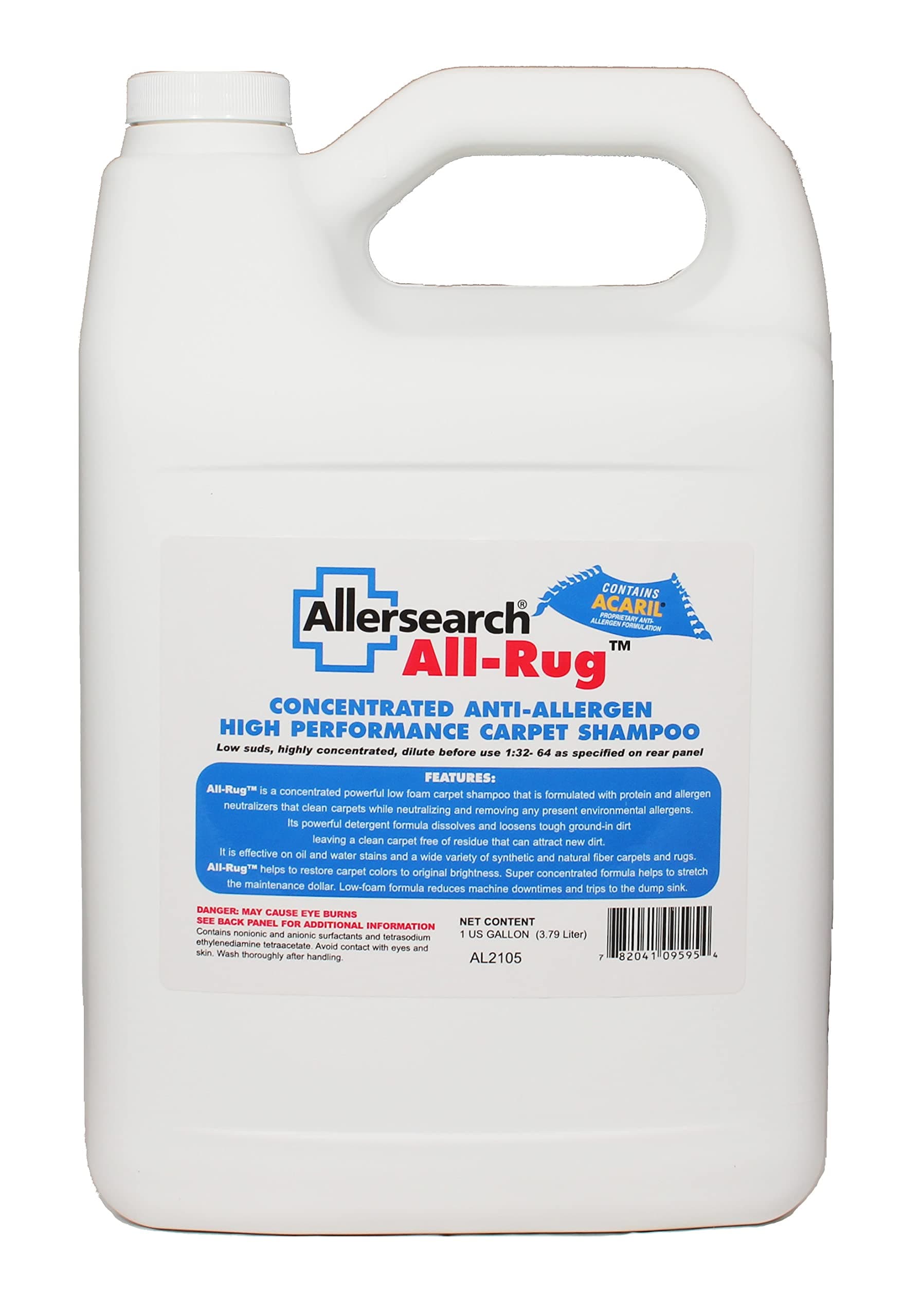 Allersearch All-Rug Anti-Allergen Concentrated Carpet Shampoo 1 Gallon (128 Oz)