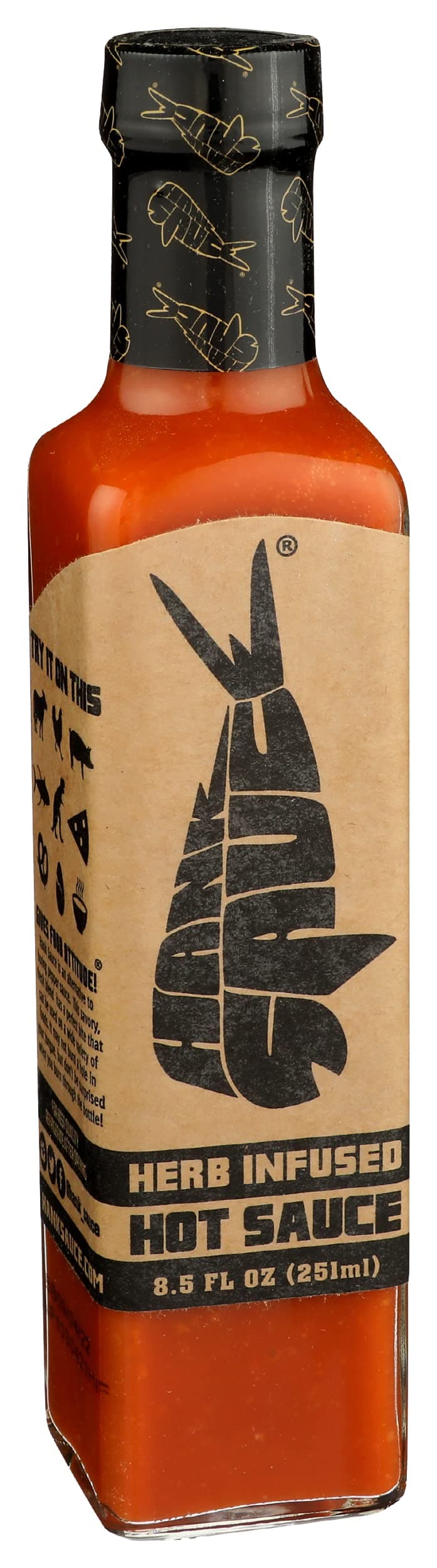 Herb Infused Hot Sauce - The Original Sauce By Hank Sauce - Versatile, Mild Cayenne Pepper Sauce Infused With Fresh Garlic & Basil - Multipurpose Craft Hot Sauce - Gluten Free - 8.5 Fl Oz (Pack Of 1)