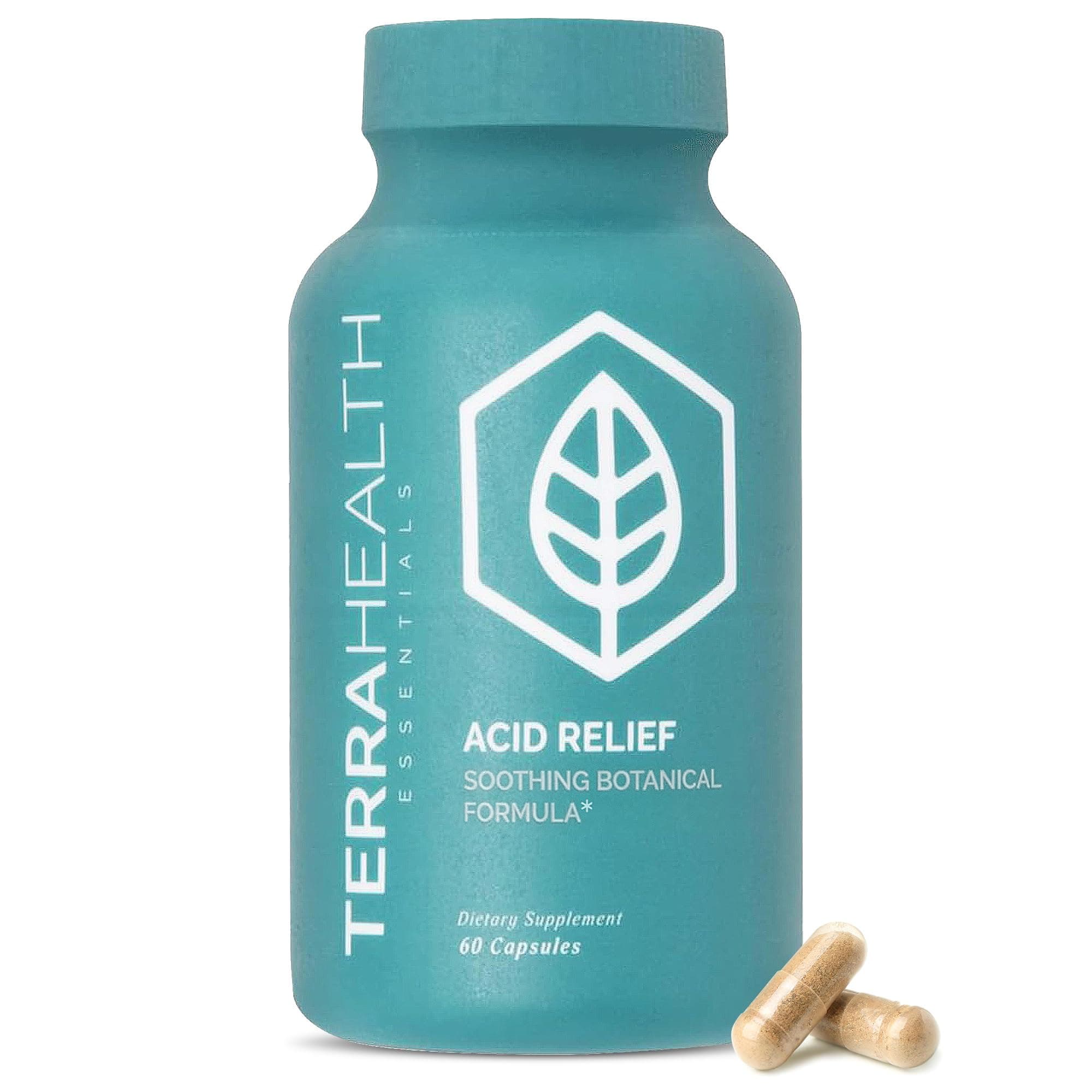 - Acid Relief - Plant Based Digestive Support Supplement for Comfortable Gut Function - Lemon Balm, Slippery Elm, Aloe Vera, DGL Licorice - 60 Capsules