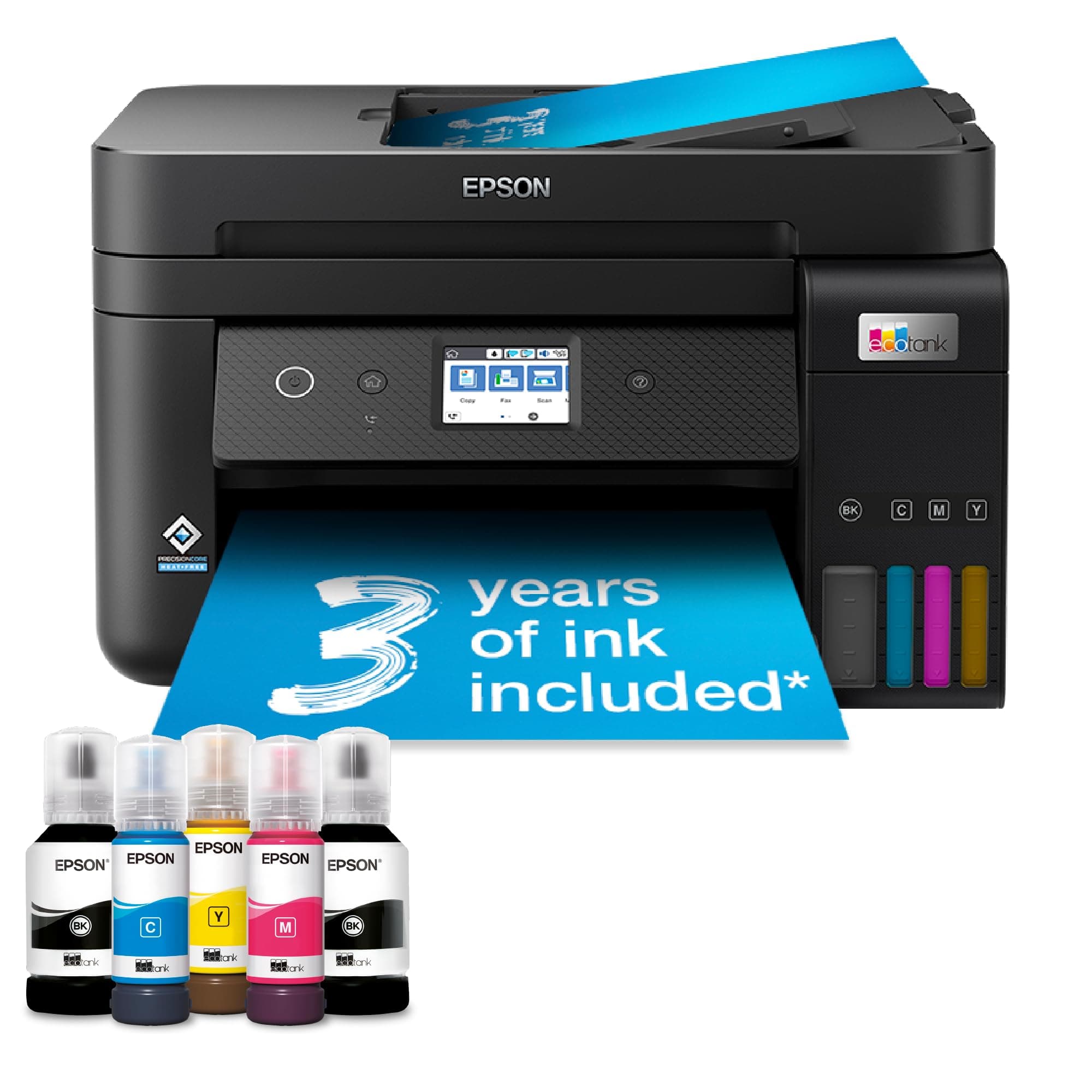 Epson EcoTank ET-4850 A4 Multifunction Air Print Wi-Fi Ink Tank Printer with Duplex and ADF, Up To 3 Years Of Ink Included