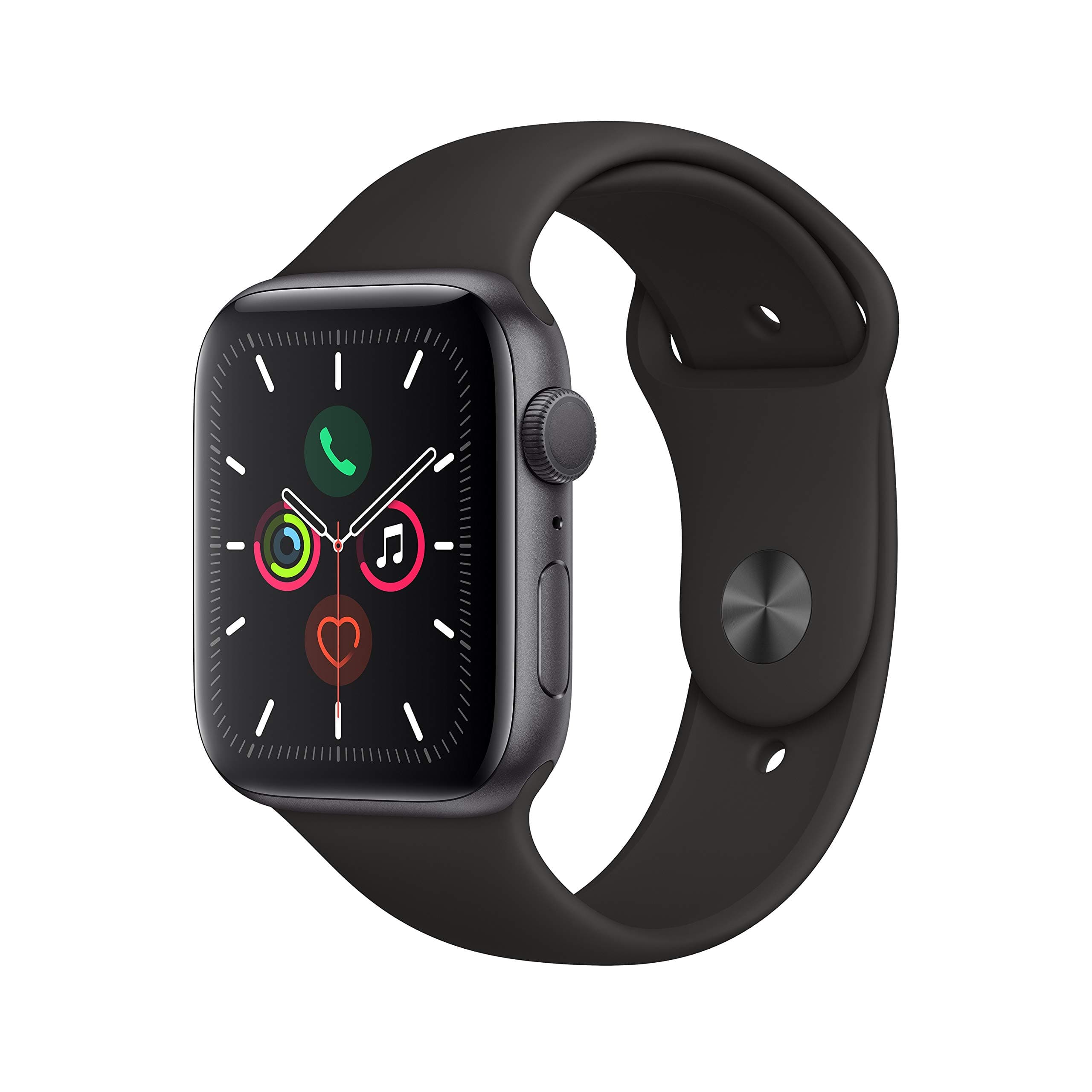 Apple Watch Series 5 (GPS, 44mm) - Space Gray Aluminum Case with Black Sport Band