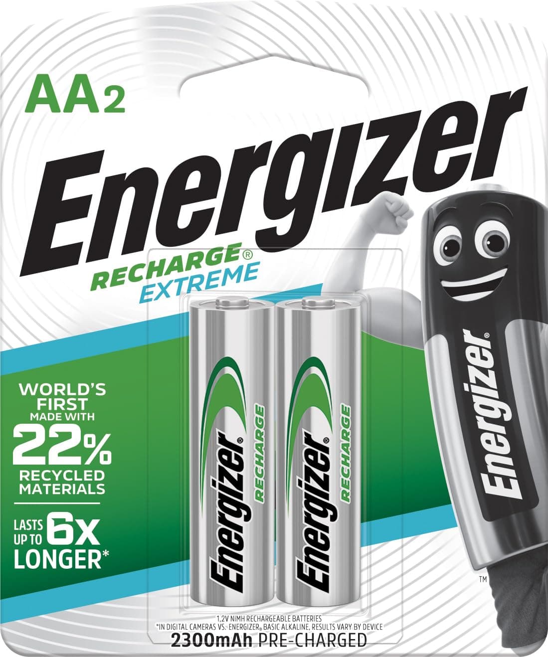 Energizer Rechargeable Batteries - AA [Pack Of 2]- NH15ERP2