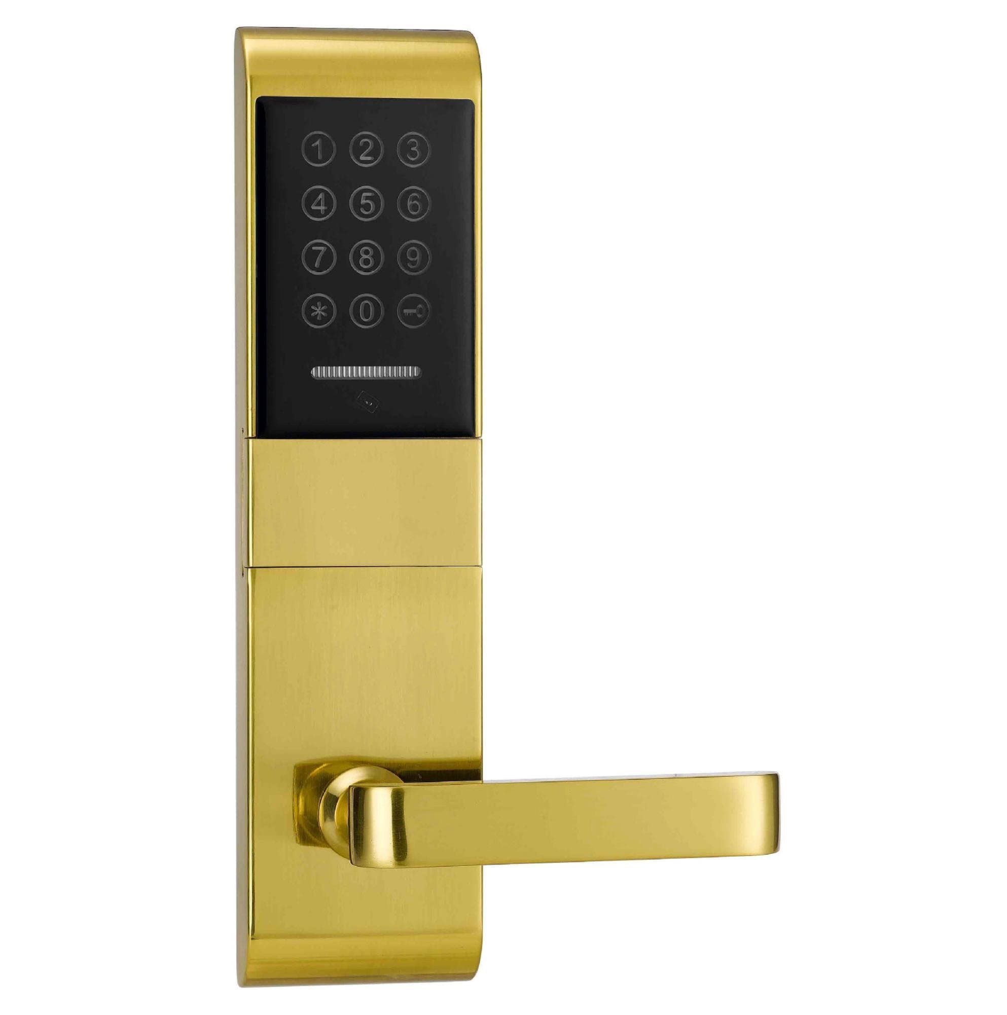 Touch Screen Electronic Door Lock Code, 2 ID Cards, 2 Keys Digital Password Lock Keyless , Right Push
