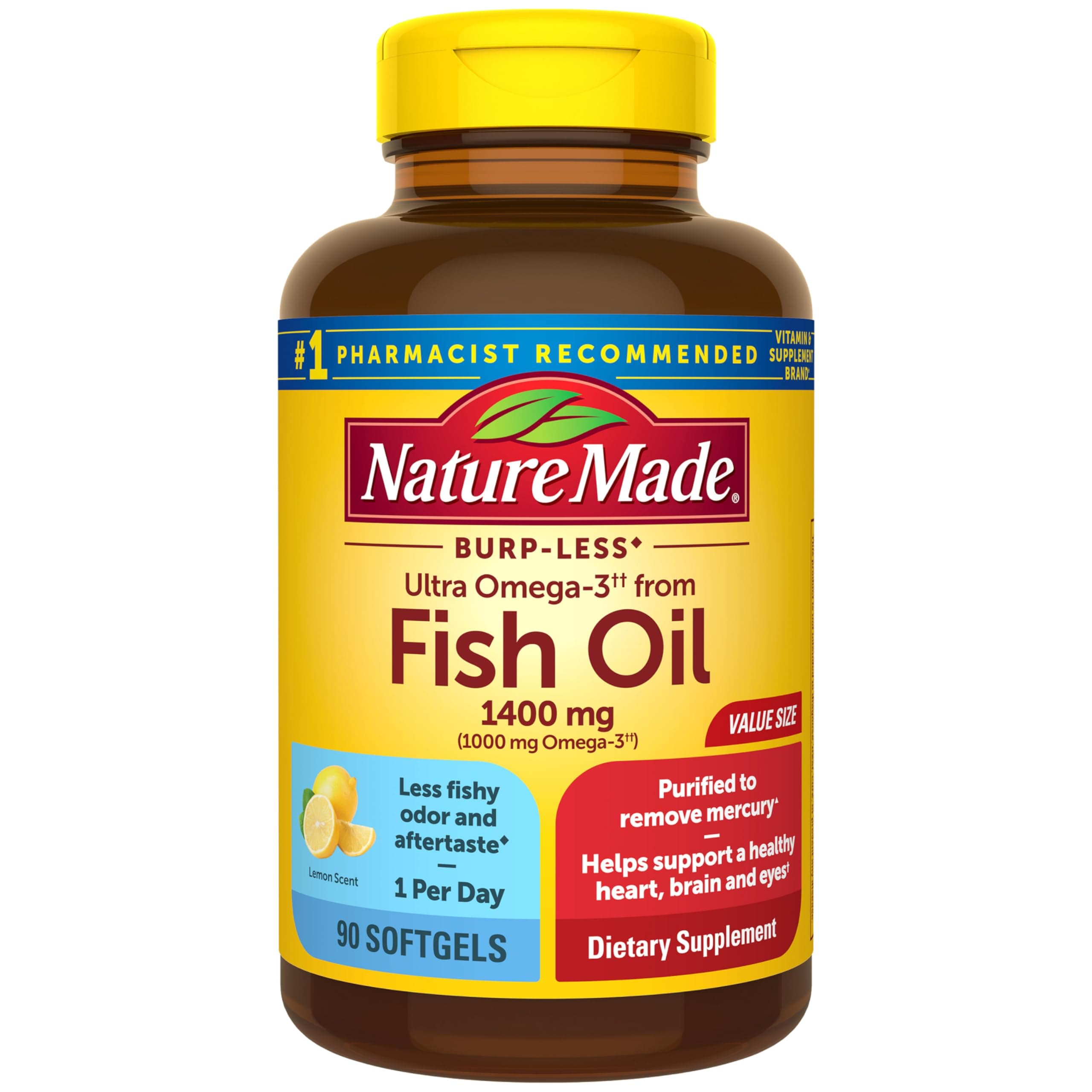 Ultra Omega-3 Fish Oil Value Size Softgel, 1400 mg, 90 Count
