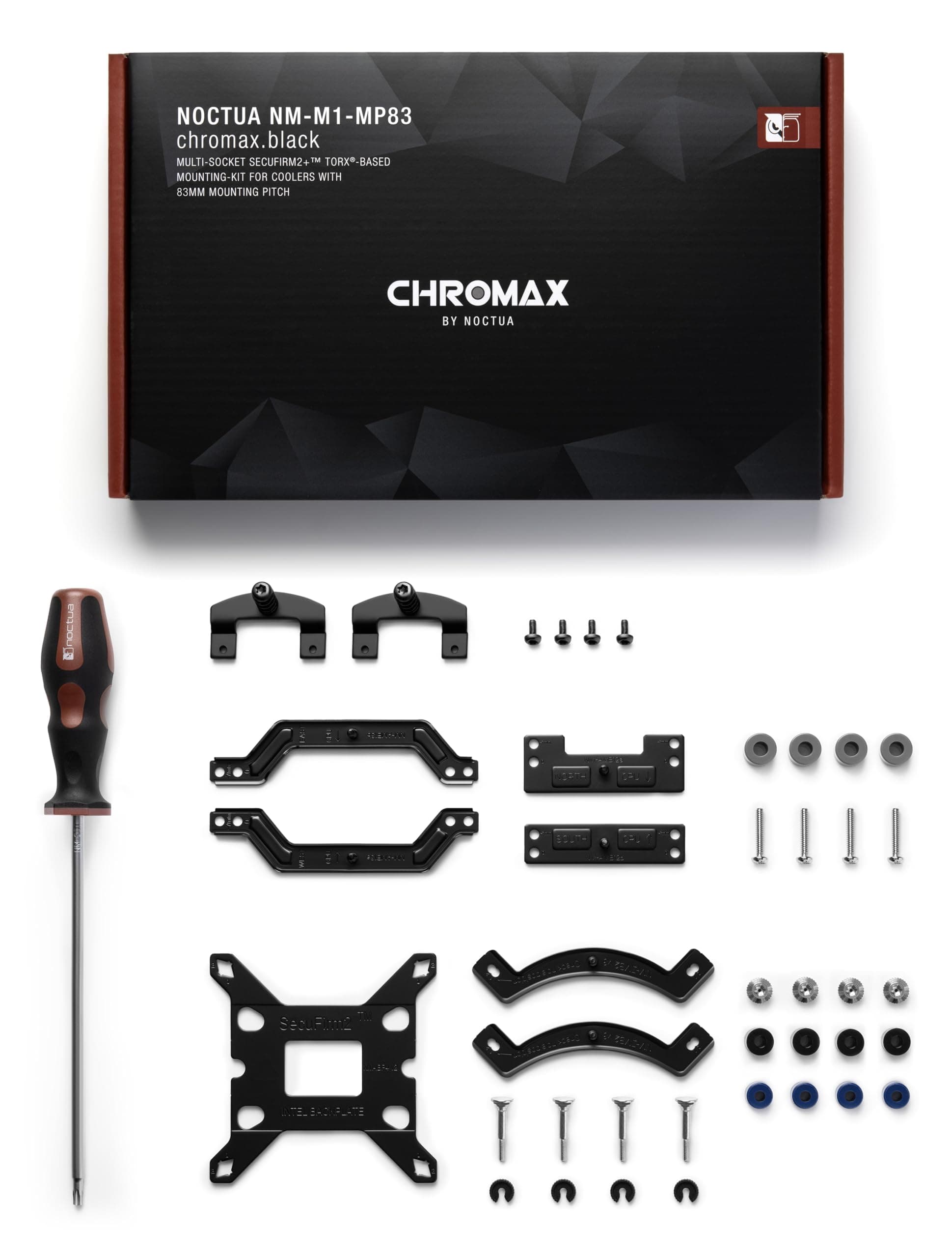 NM-M1-MP83 chromax.Black, CPU Cooler Mounting-Kit for AMD AM5/AM4 and Intel LGA1700/LGA1200 (Black)