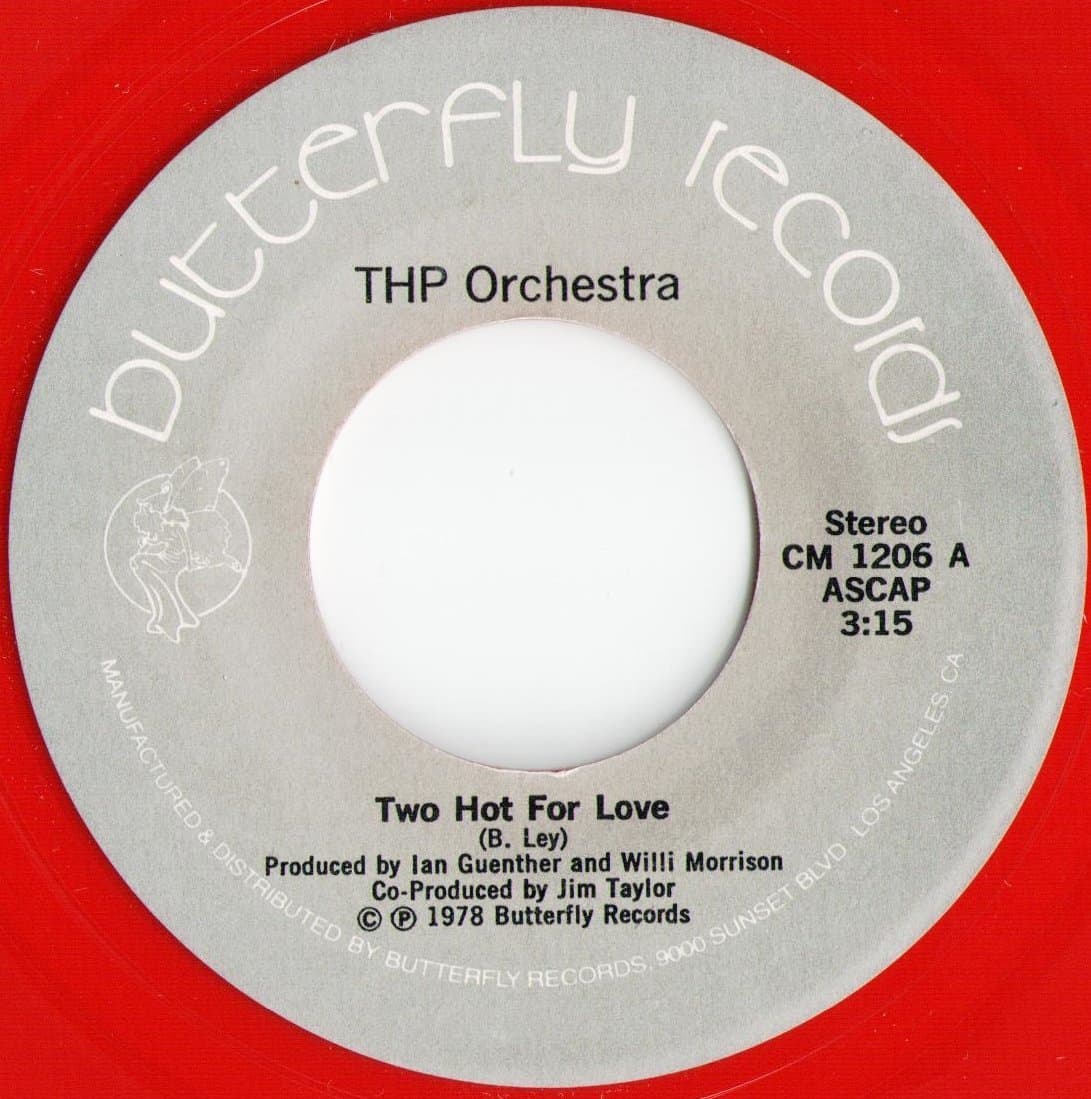 THP Orchestra - Two Hot For Love - 7" Single 1978 - Butterfly Records CM 1206 - USA Press