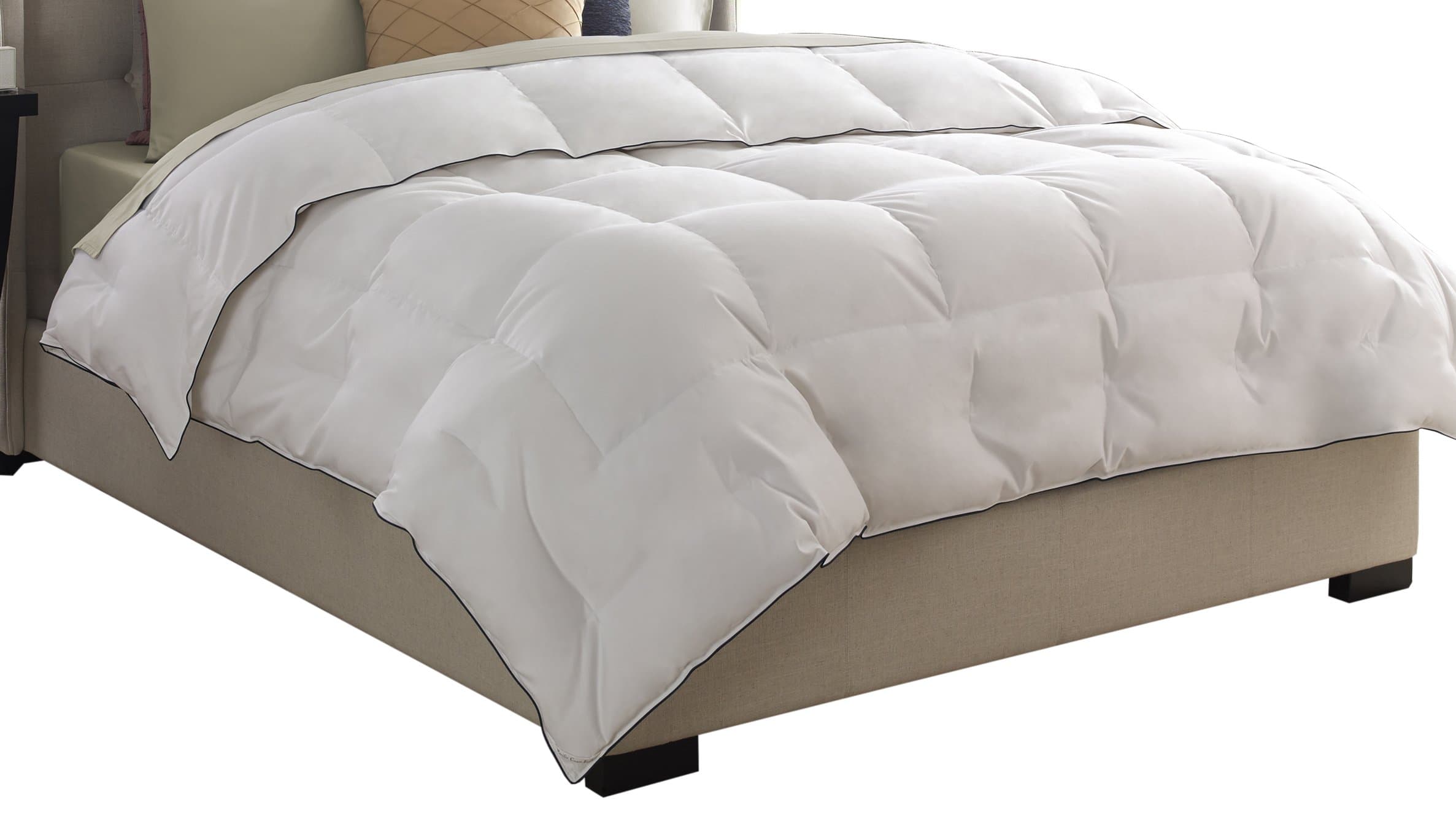 Pacific Coast Feather Company 67902 Medium Warmth Down Comforter, Cotton Cover, Hypoallergenic, Full/Queen