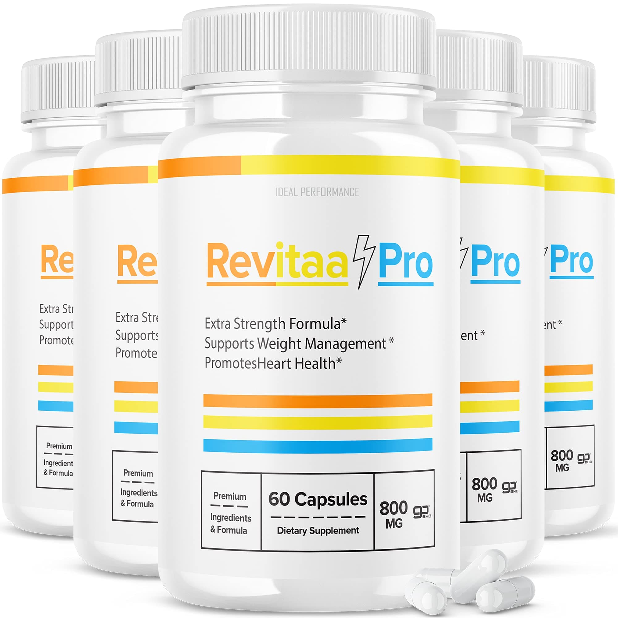 IDEAL PERFORMANCE (5 Pack) Revitaa Pro Pills Revita Supplement Revitaapro Plus (300 Capsules)