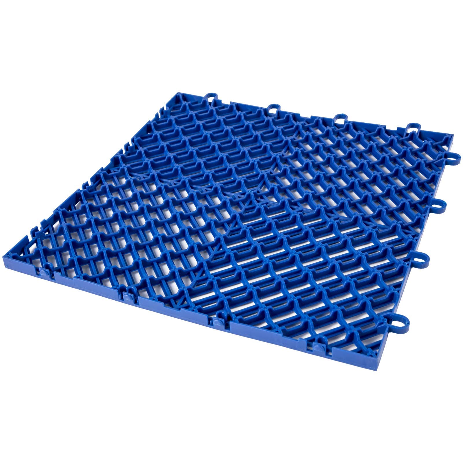 Happybuy Interlocking Tile 50PCS Blue, Drainage Tiles 12" x 12"x 0.6 Splicing, Soft PVC Interlocking Floor Tiles, Non-Slip Drainage Holes for Restroom, Bathroom, Kitchen, Pool, Wet Area