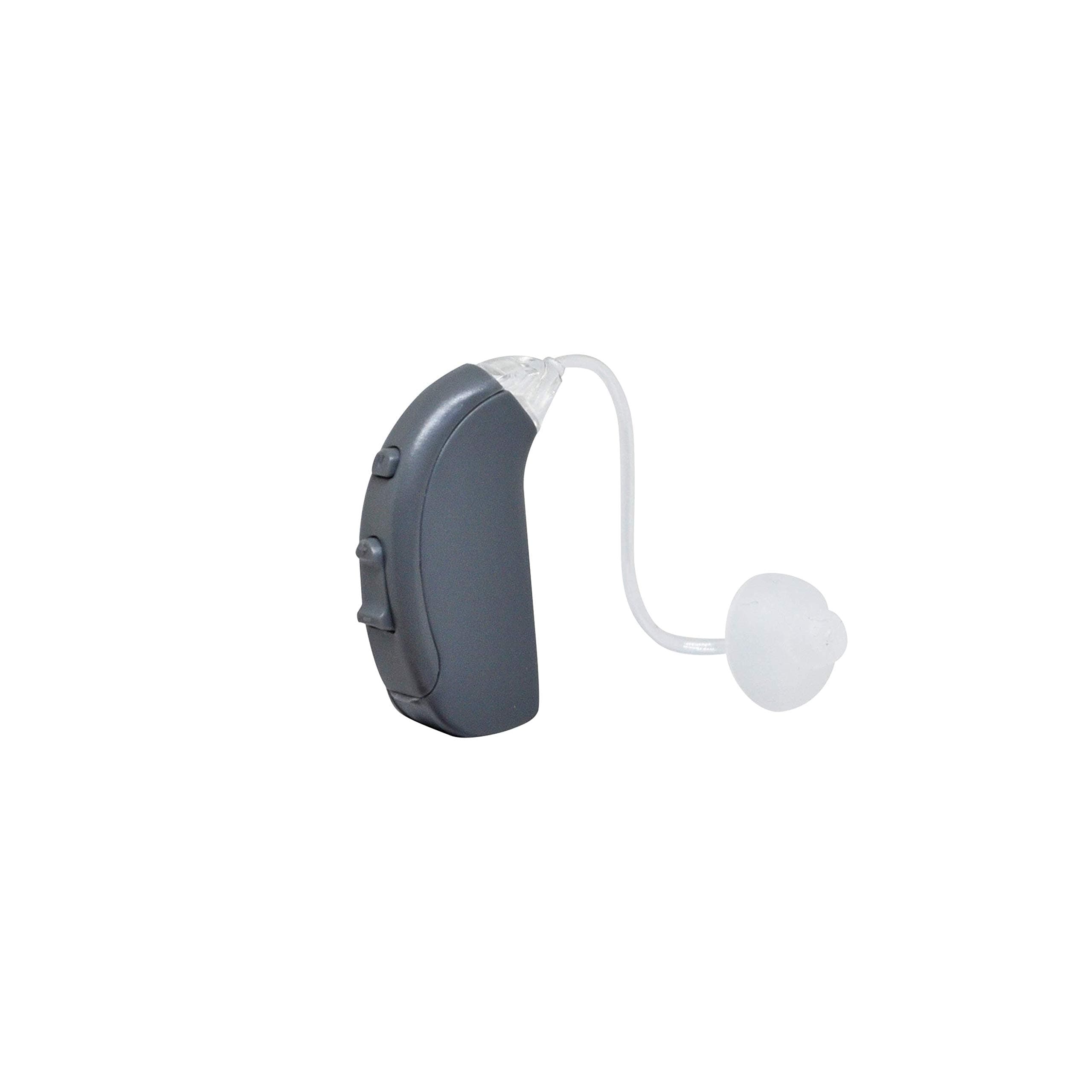 EASYUSLIFE Left Ear Amplifier, Dark Gray Hearing Amplifier Device with Digital Noise Cancellation – Discreet & Lightweight Ear Amplifying Machine with Volume & Frequency Control System