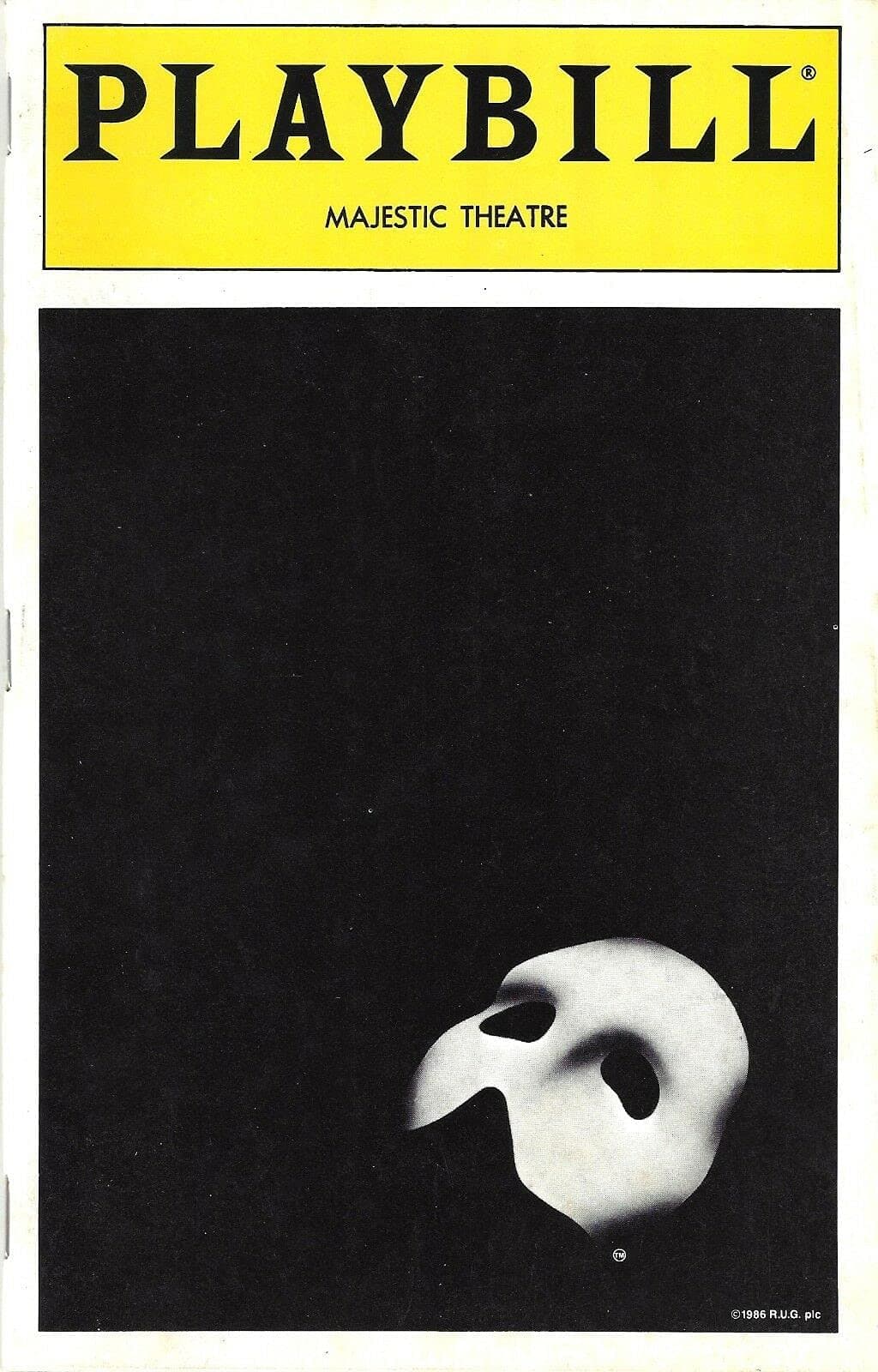 Marcus Lovett"PHANTOM OF THE OPERA" Tracy Shayne/Ciaran Sheehan/New York's Majestic Theatre 1993 Broadway Playbill