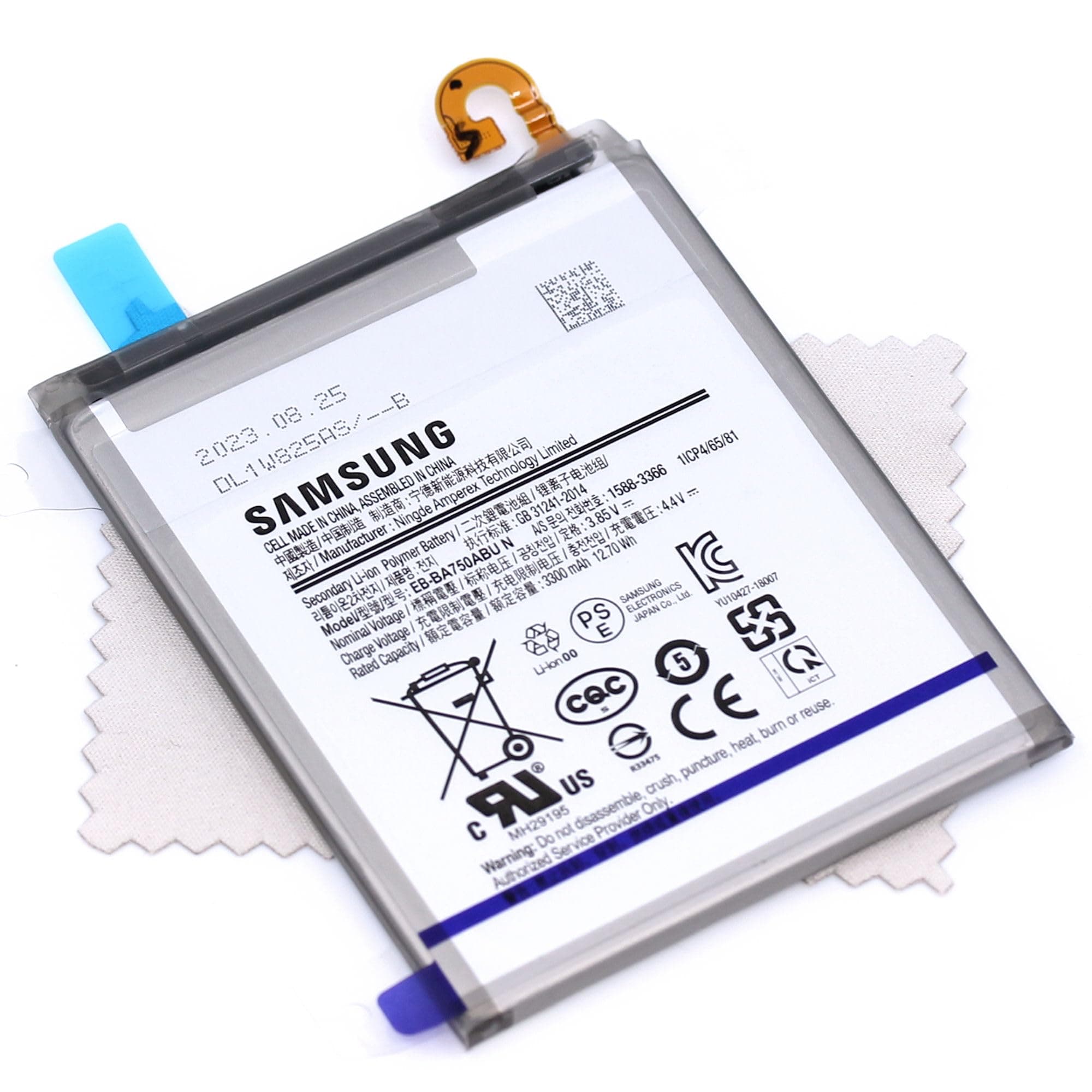 Battery for Samsung Original EB-BA750ABU for Samsung Galaxy A7 2018 (A750F) with Screen Cleaning Cloth