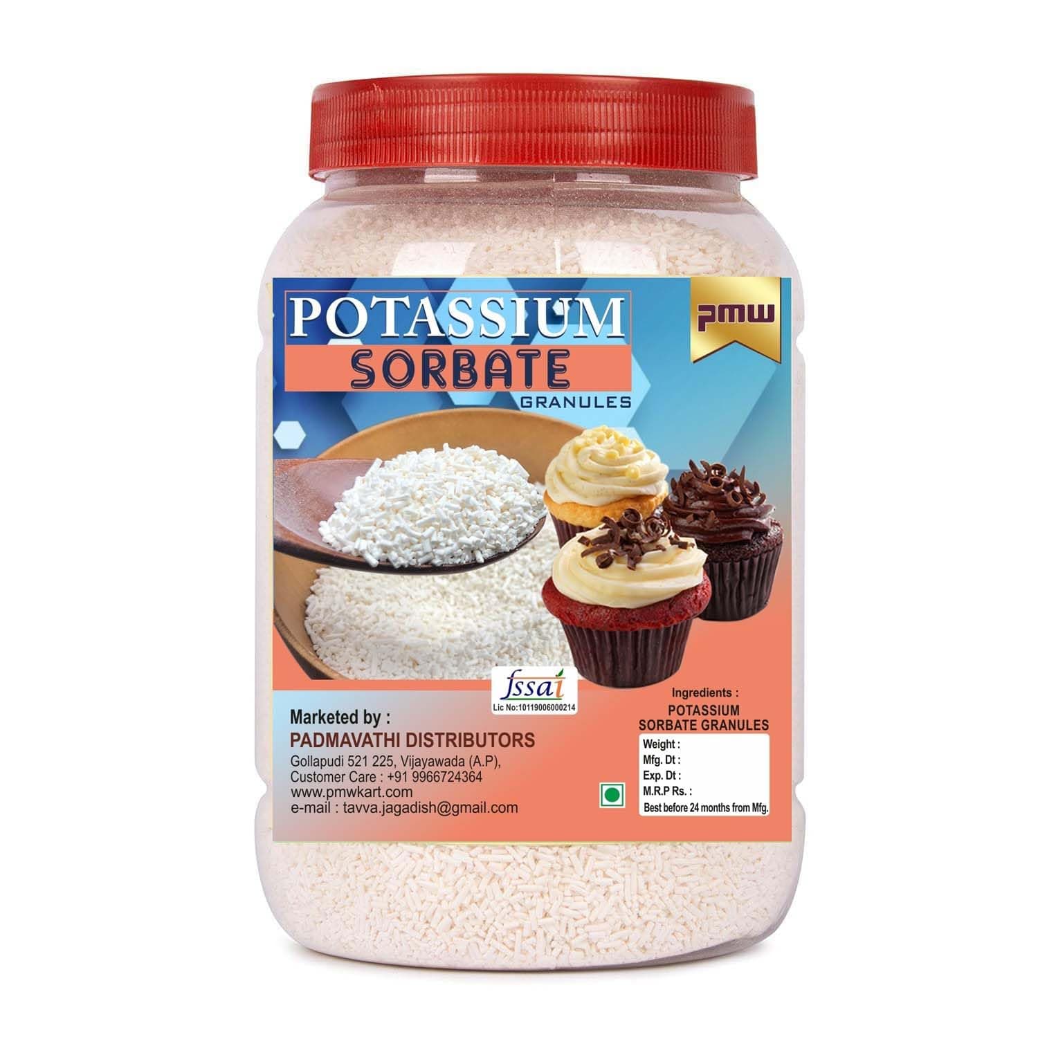 Pmw - New Jar Pack - Potassium Sorbate - Food Grade - C6H7KO2-99% Pure - 100 Grams