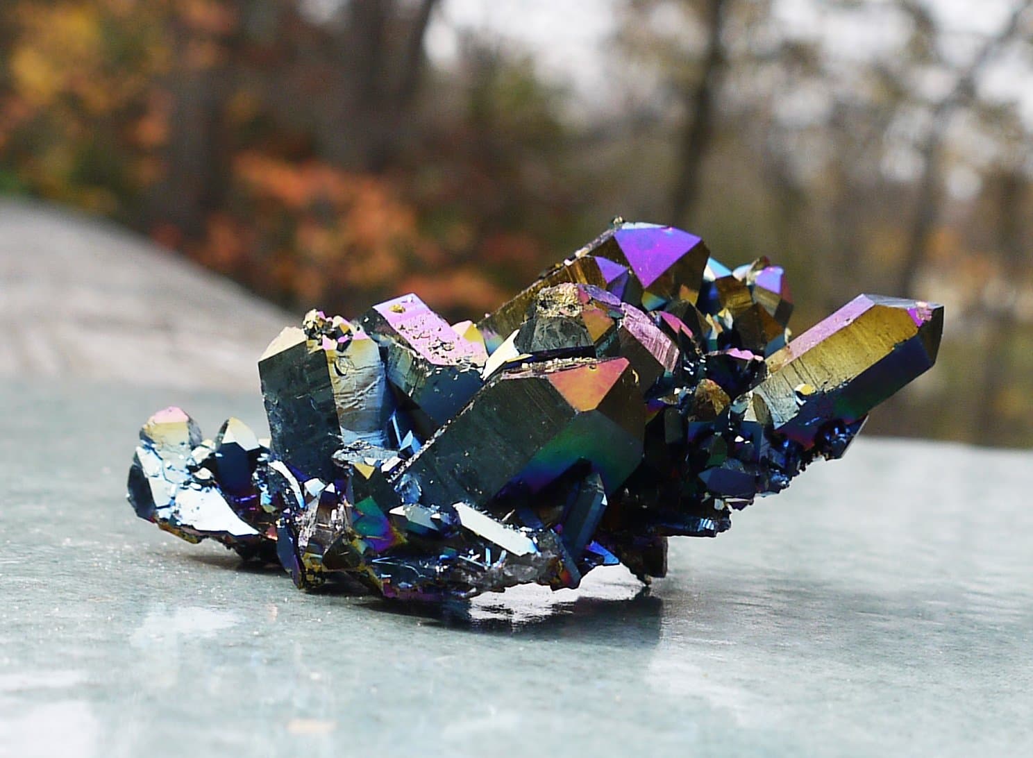 Titanium Quartz Crystal Cluster - 3"