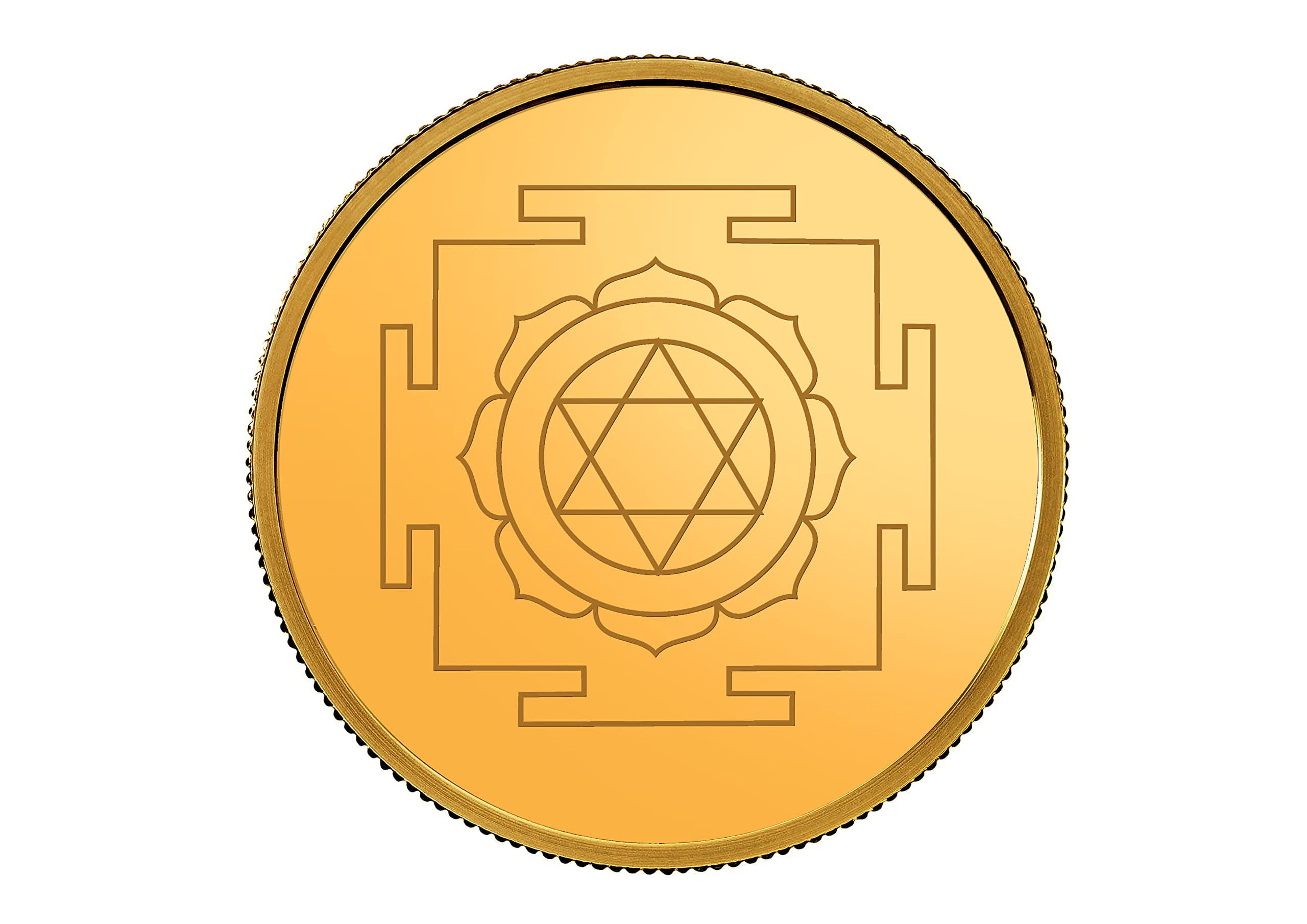 CGR 24K (999+) 0.1gm Lakshmi Yantra BIS Hallmarked Gold Coin