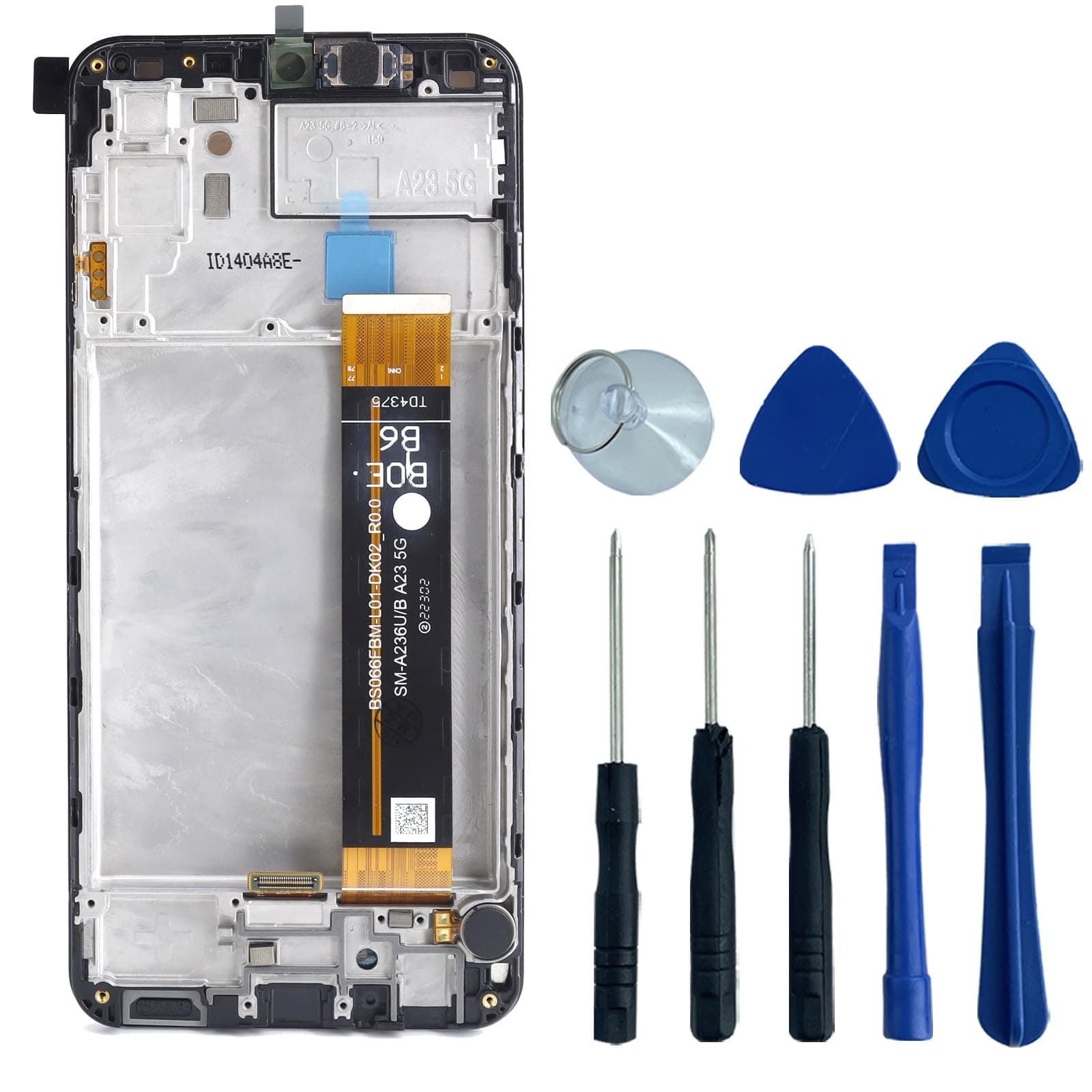 for Samsung Galaxy A23 5G SM-A236U SM-A236U A236B A236U1 A236U LCD Display Touch Screen Digitizer Assembly with Frame Replacement 6.6"