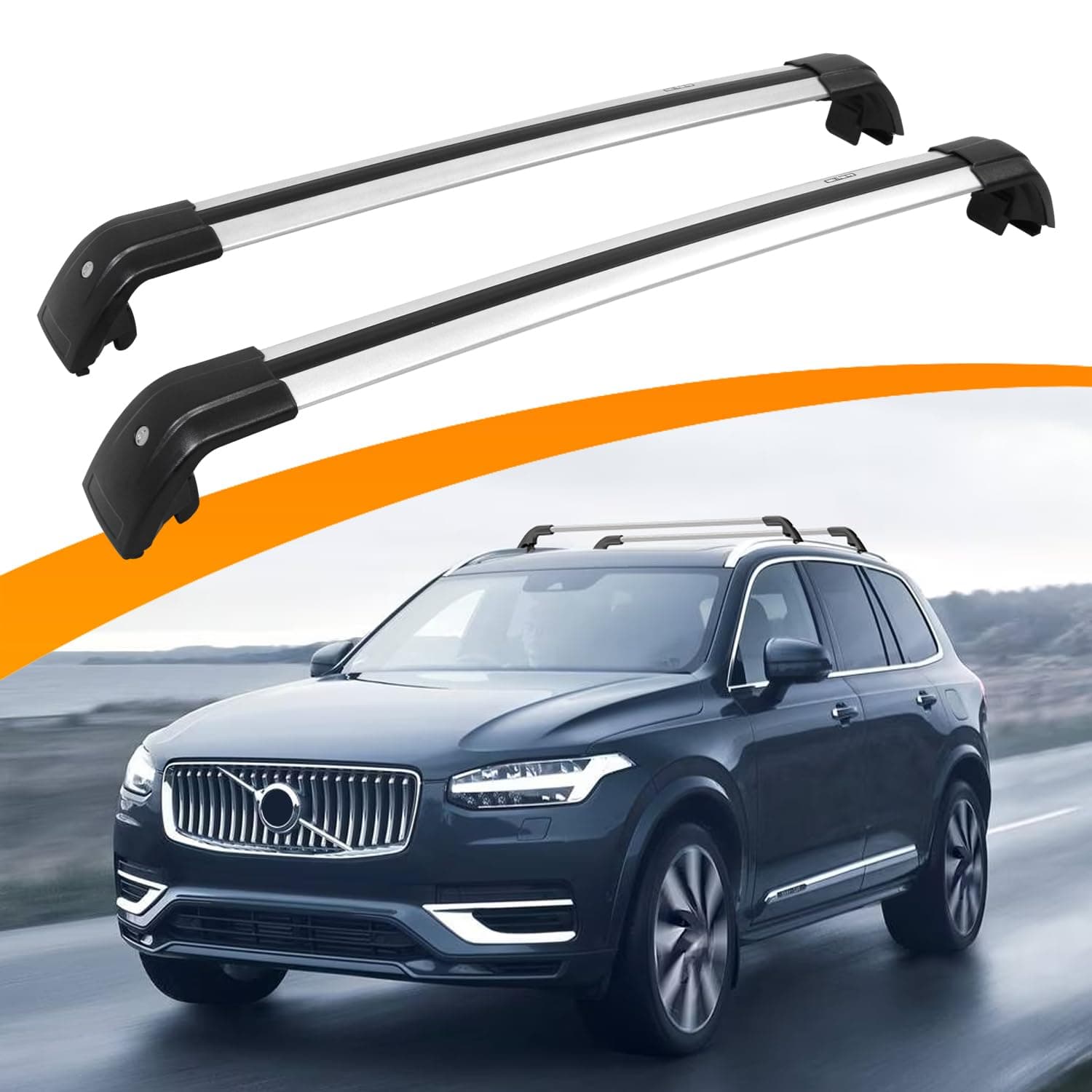 Snailfly Crossbar Fit for Volvo XC90 2015-2026 Cross Bars Luggage Roof Rack with Lock