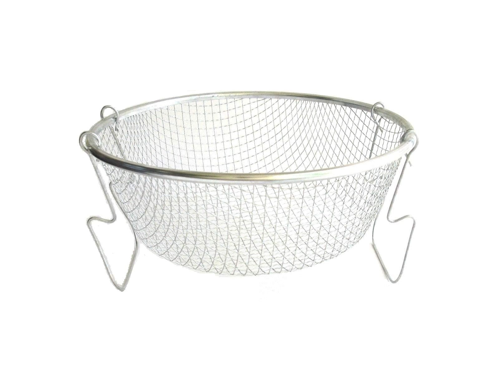 Tredoni 9" Deep Frying Basket Net Grid - Stainless Frier Strainer 22cm, Chips/Pakora Maker