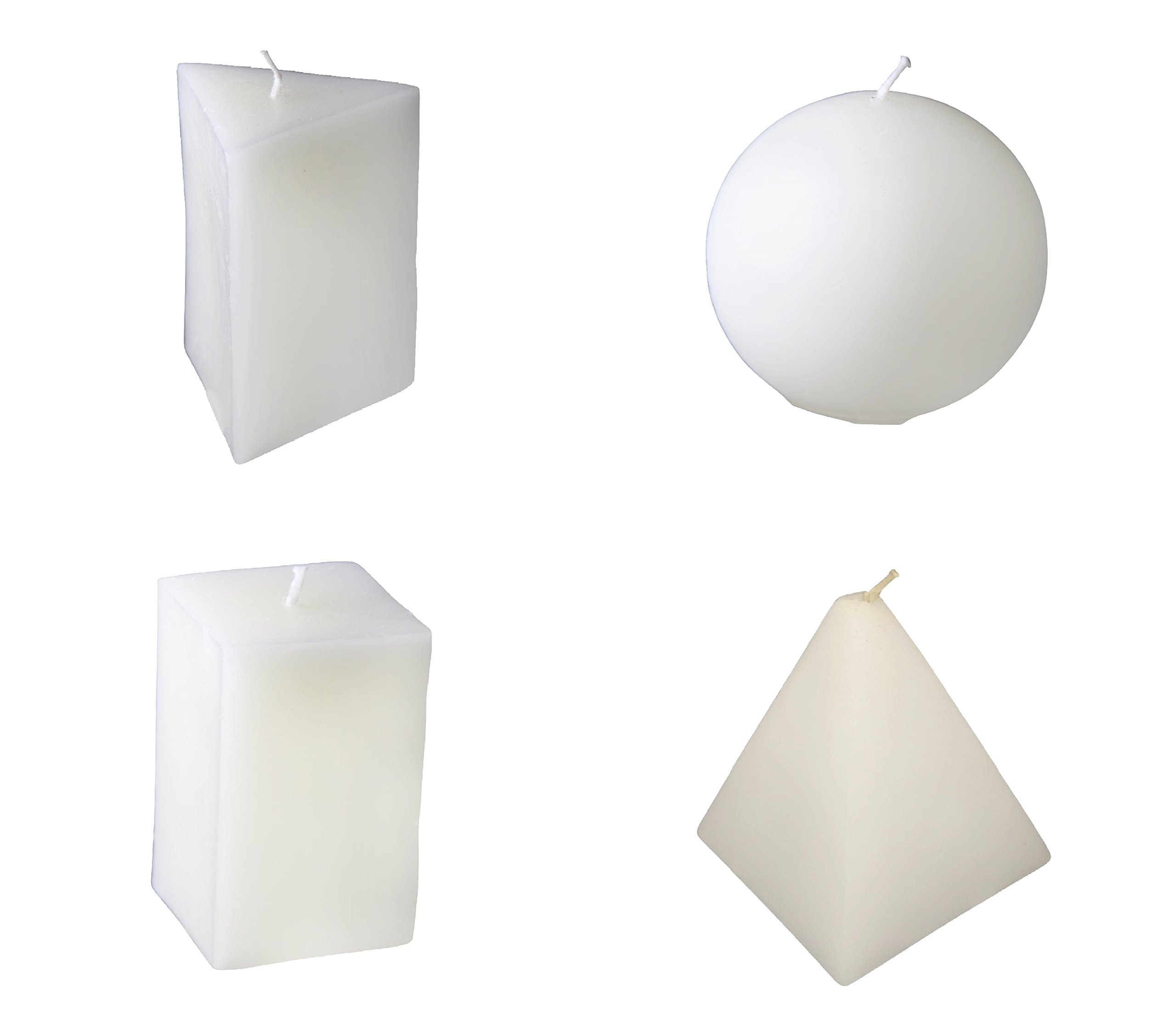 Set of 4 Candles, Color Changing Wick Candles, Real Flame Candle, No Battery Needed, Wonderful Shapes, Scented Pagoda Tree Fragrance,