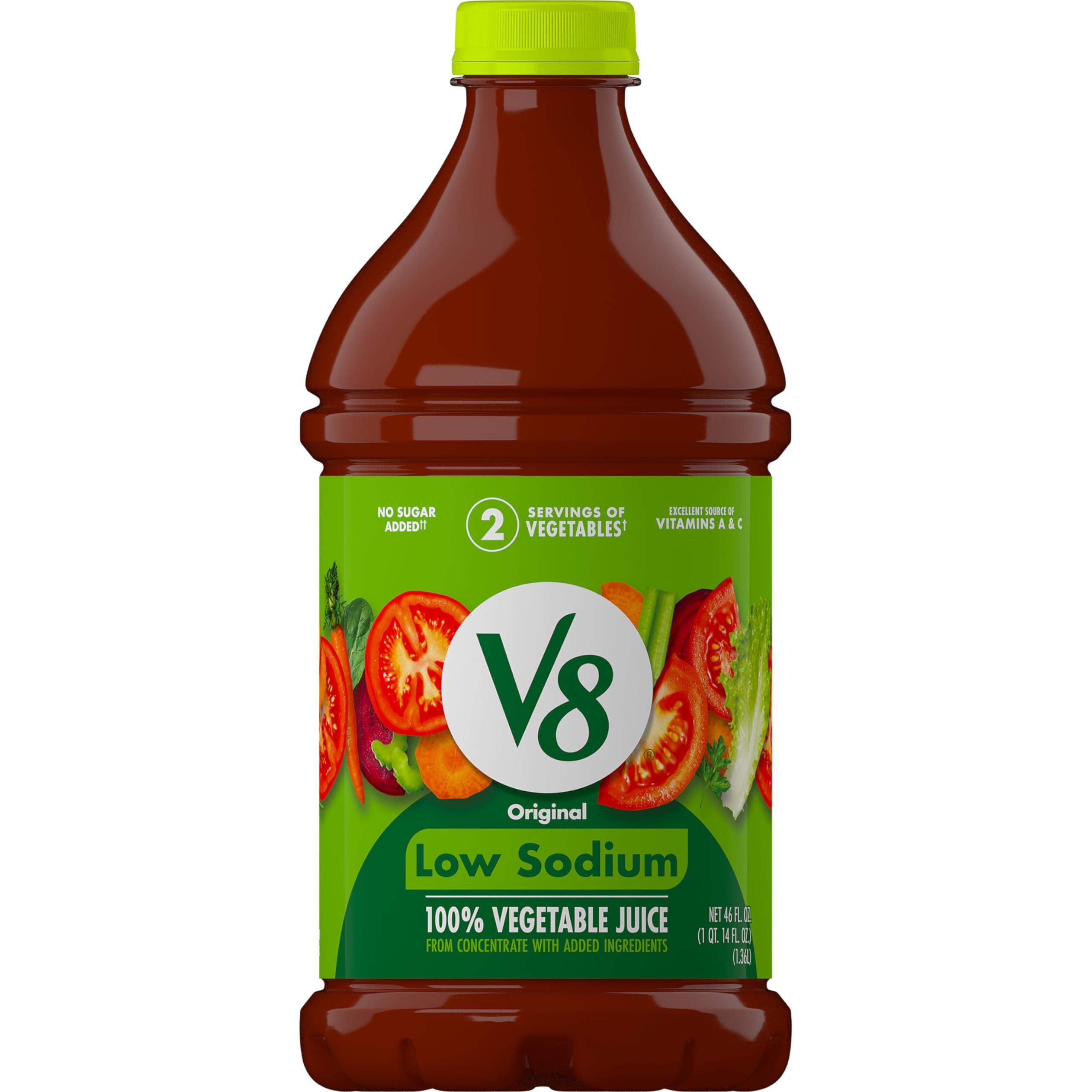 Low Sodium Original 100% Vegetable Juice, 46 fl oz Bottle