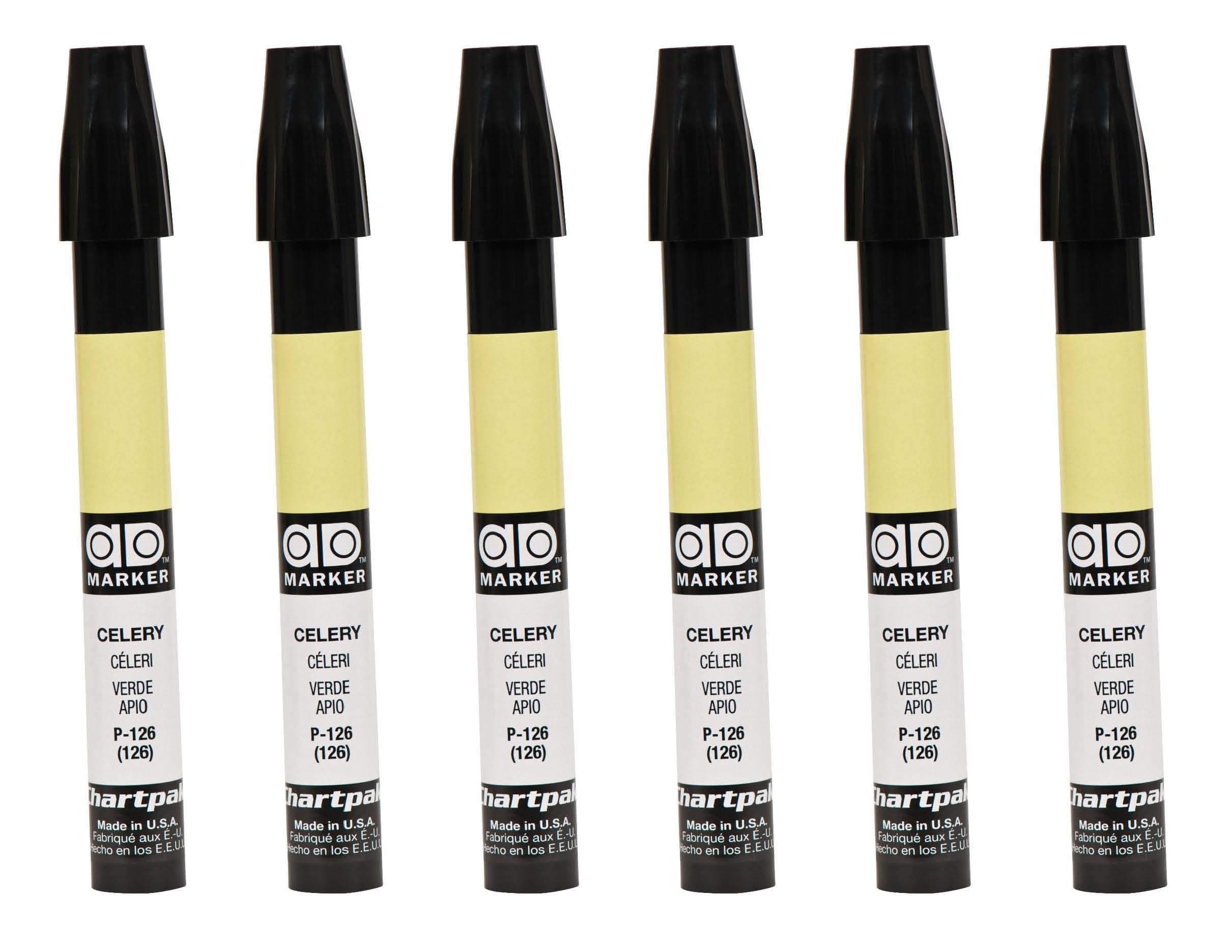 AD MarkerThe Original Chartpak, Tri-Nib, Celery, Box of 6 (P126)