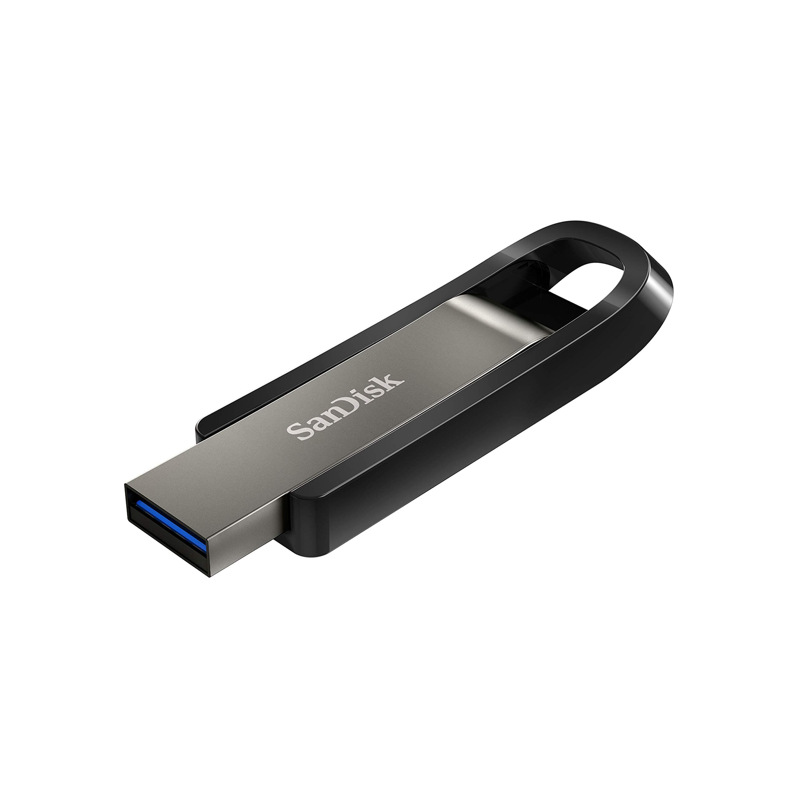 SanDisk 64GB Extreme Go USB 3.2 Flash Drive, High speed USB, up to 395 MB/s read speeds, up to 100 MB/s write speeds, SanDisk Secure Access, RescuePRO data recovery software, durable casing