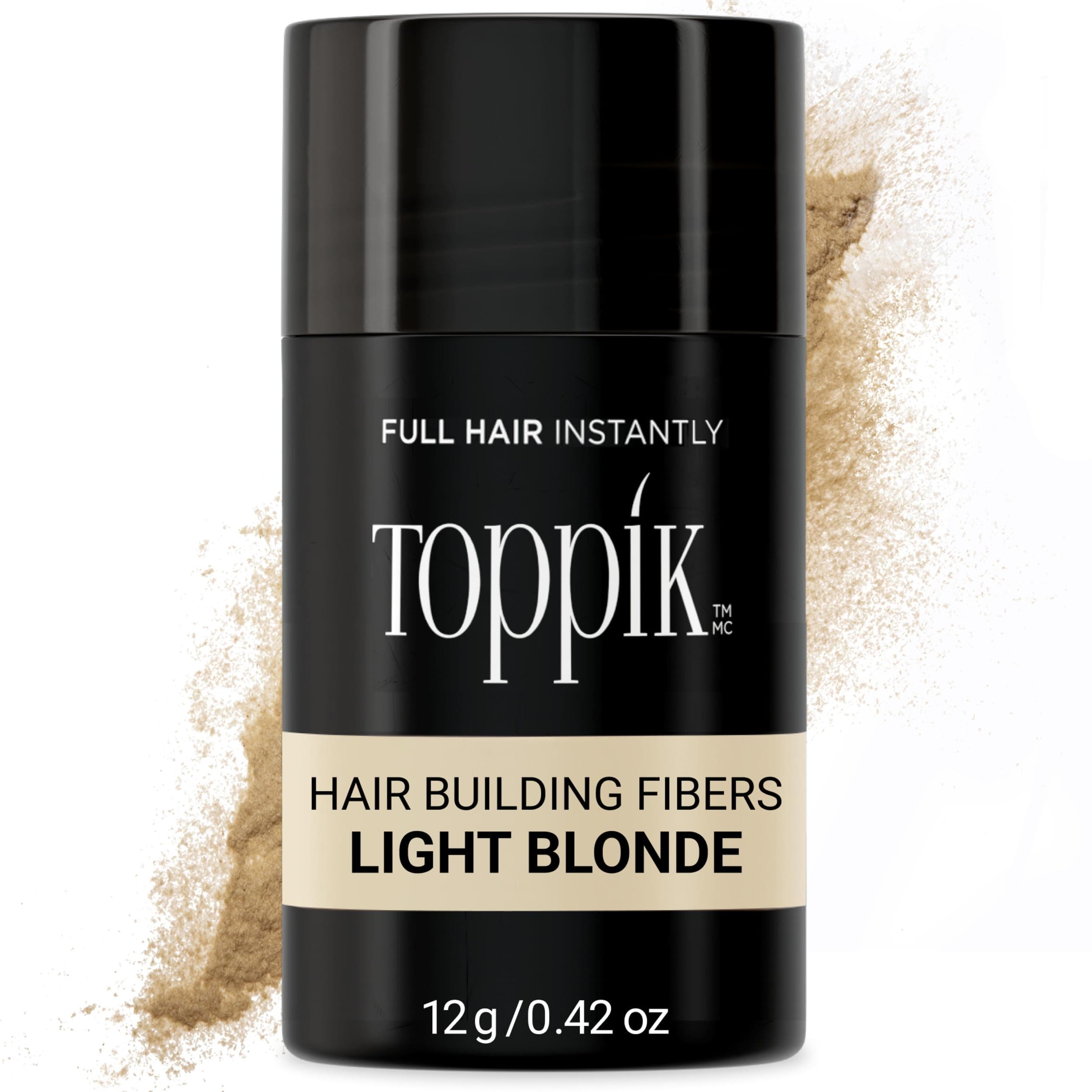 Toppik Hair Building Fibers with Premium Keratin Fibers Conceals Hair Thinning and Hair Loss for Fuller Looking Hair that Gives Completely Natural Look For Men and Women, 12 Grams