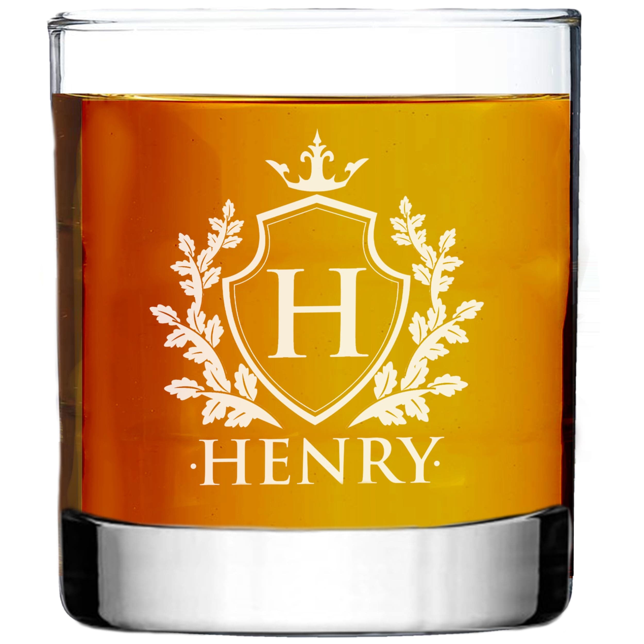 My Personal Memories, Custom Personalized Round Whiskey Rocks Glass Tumbler - Wedding Party Groomsmen Father's Day - Engraved Monogrammed Drinkware Glassware Barware Etched