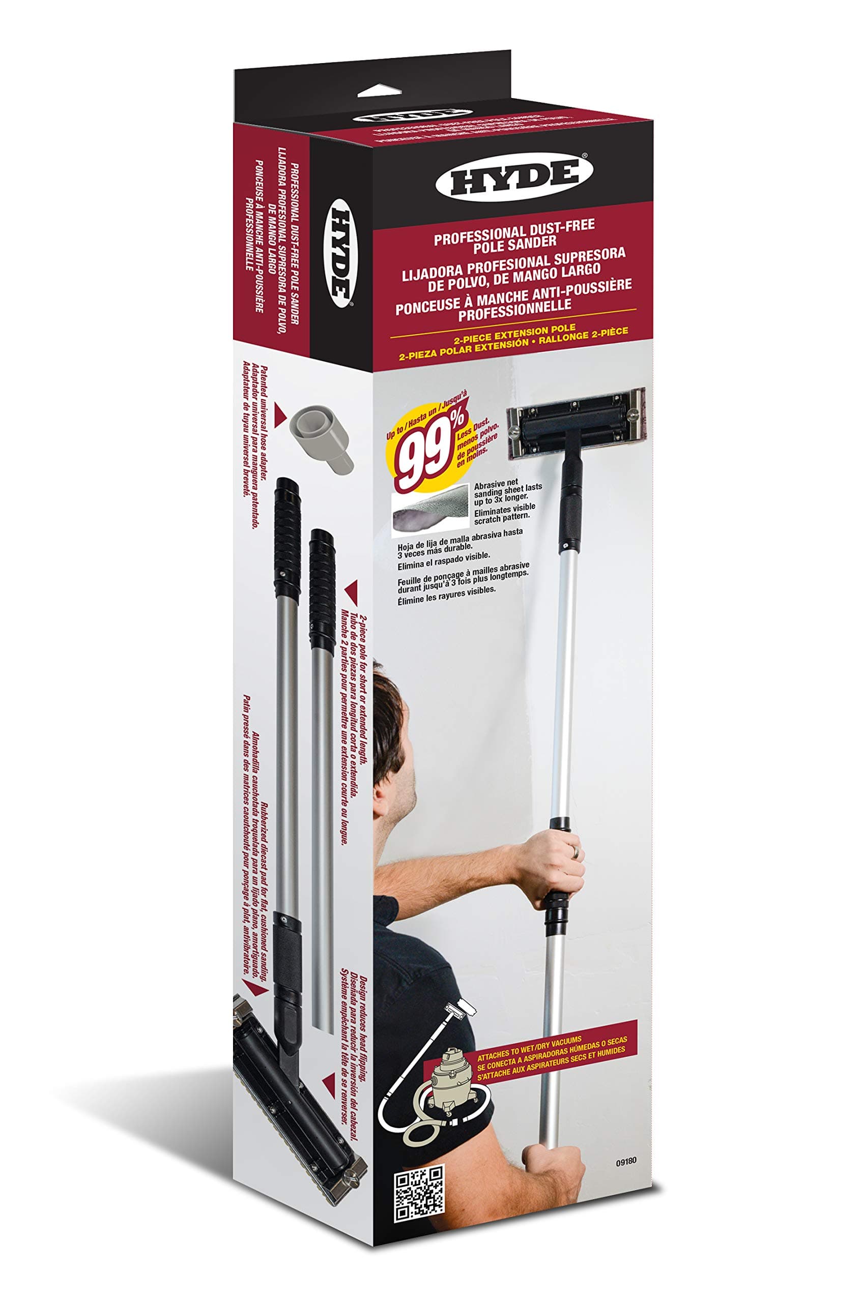 09180 Dust-Free Vacuum Sander, Professional Pole Sander