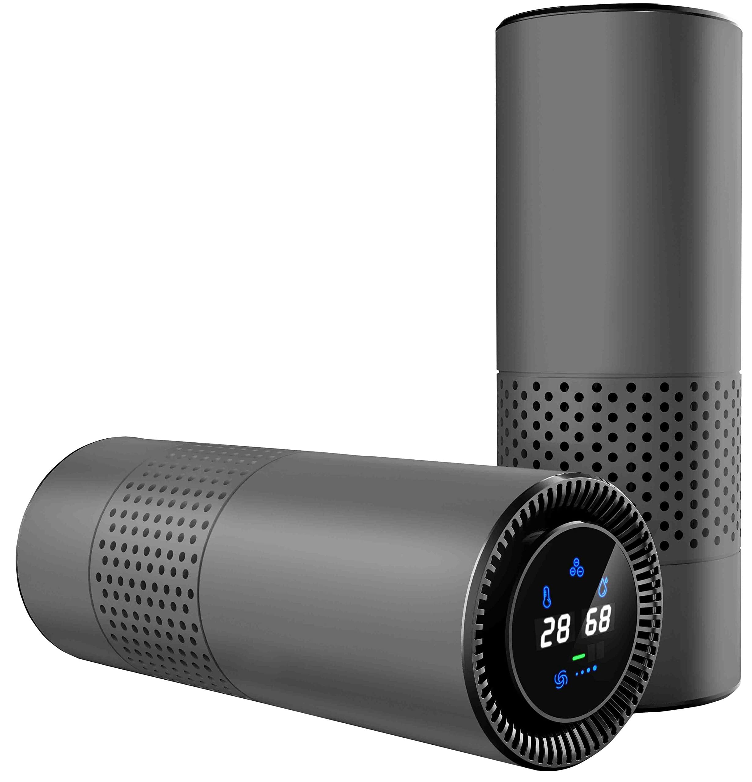 True HEPA Filter Air Purifier with Gesture Control,Removing Smoking Dust Pollen and Bad Odors,Perfect for Car Office Desktop(Gray)