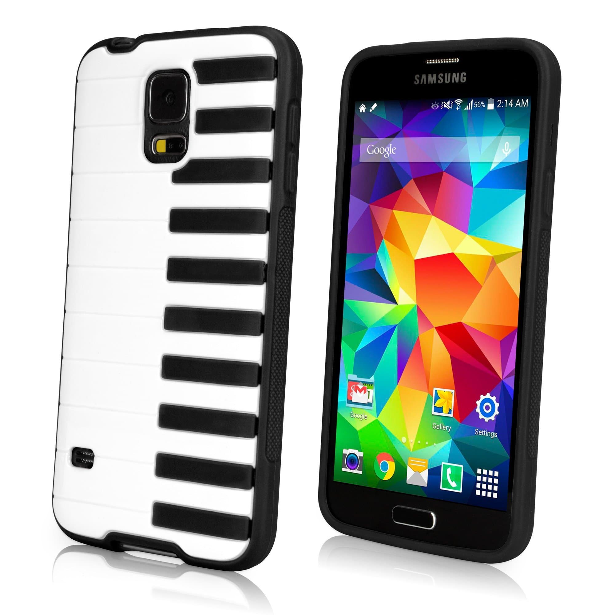 Case for Galaxy S5 (Case by BoxWave) - Sonata Case, Hybrid Hard Shell Case with Piano Keyboard Design for Galaxy S5, Samsung Galaxy S5