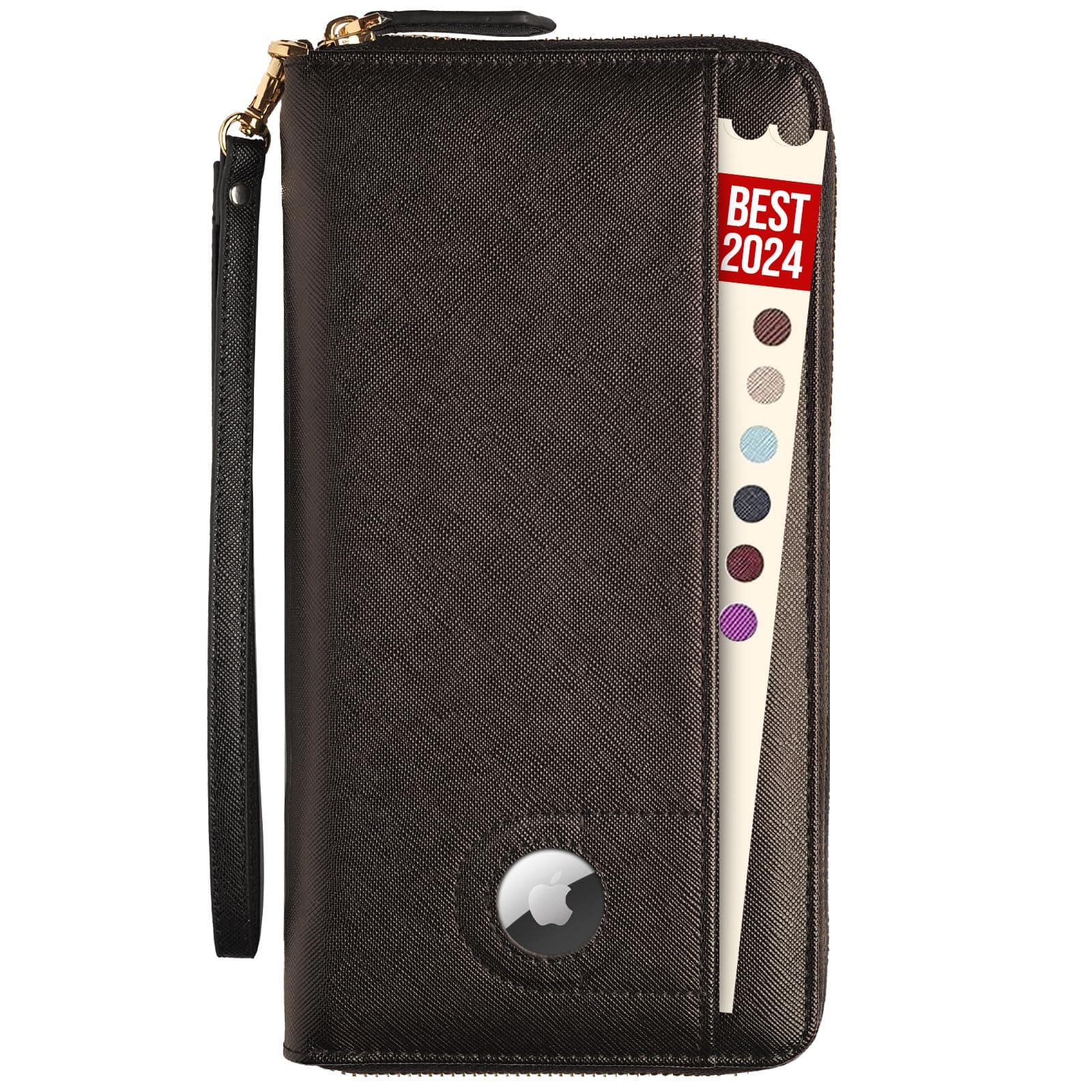 Travel Document Organizer - RFID Passport Wallet Case Family Holder Id Wristlet