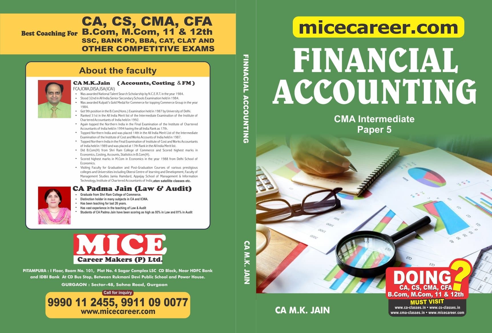 M.K Jain Huf CMA Inter Paper 5 FA Book (MC-17)