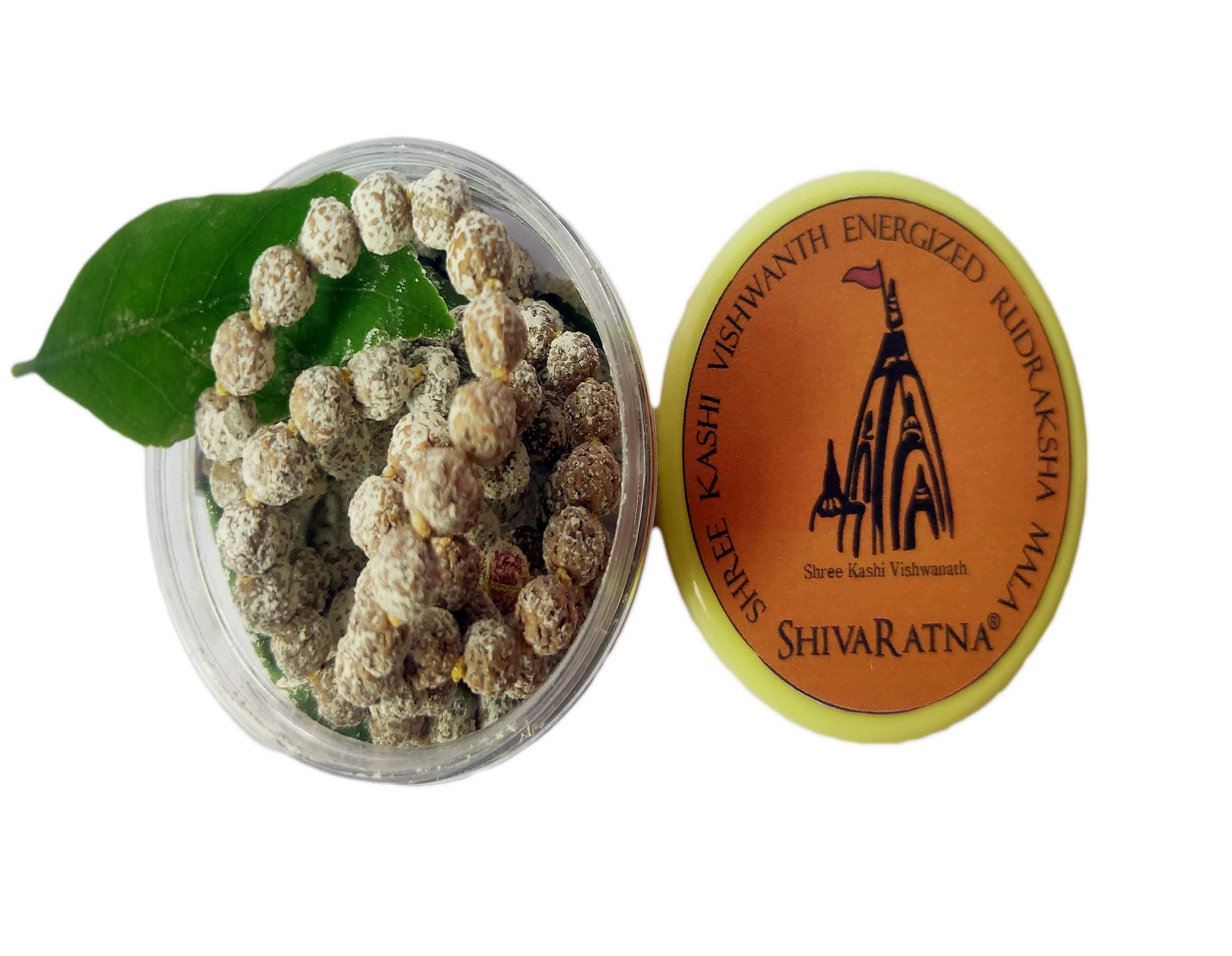 Energized Rudraksha Mala 108+1 Beads ( Energized From Kashi Viswanaath Temple With Bhasmi & Belpatra )
