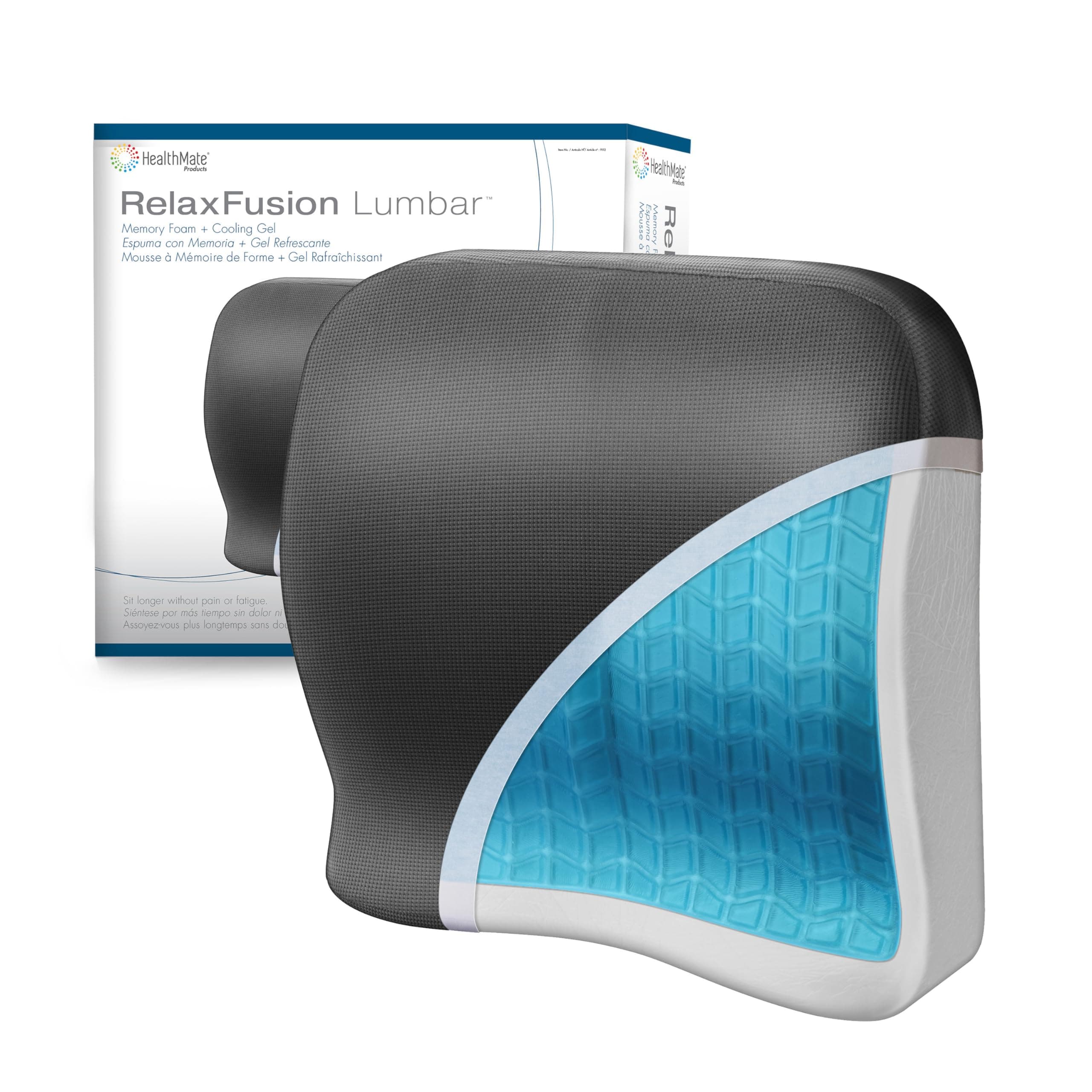 IN9112 Relax Fusion Lumbar Memory Foam and Gel Seat Cushion