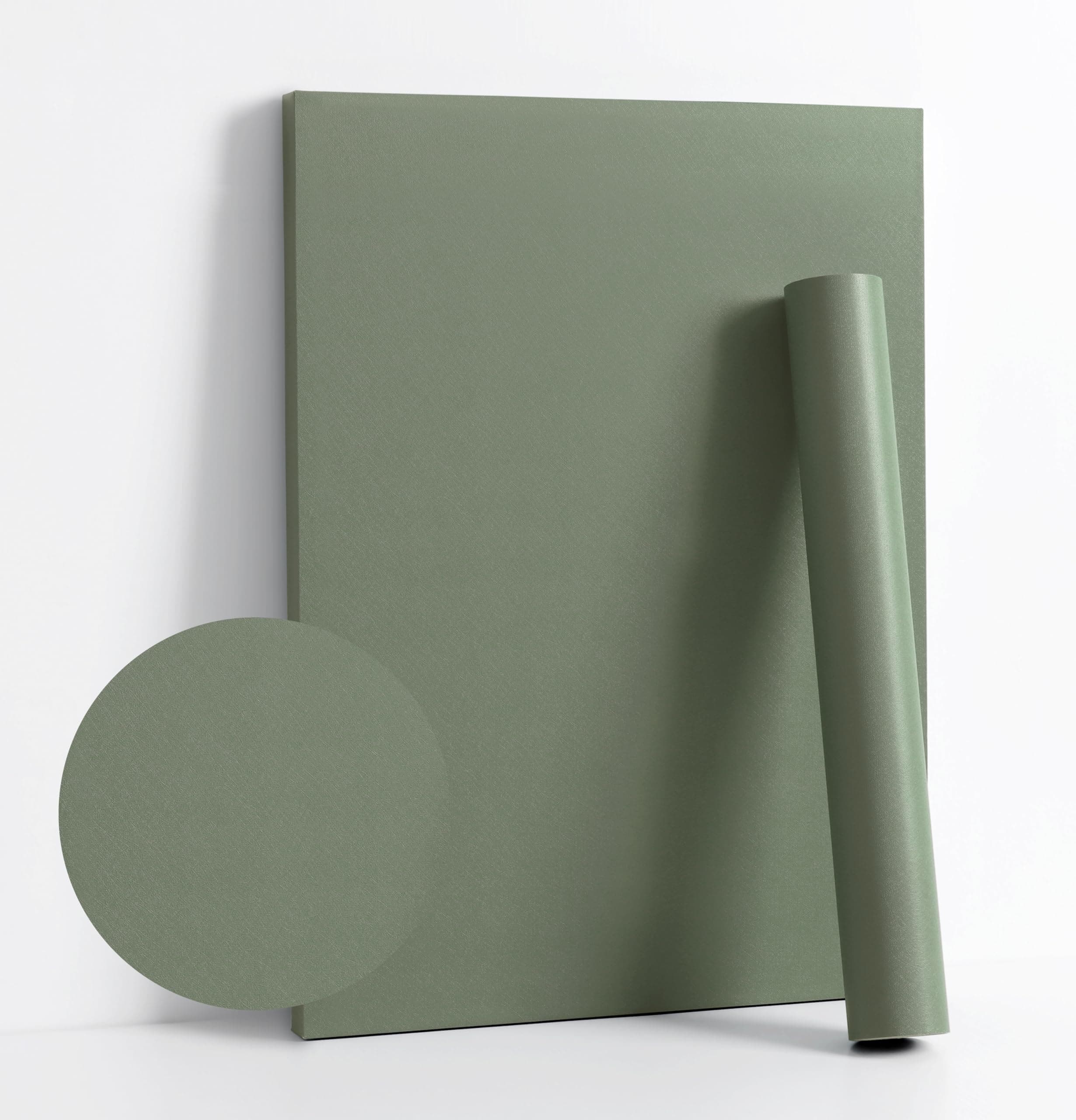 Dimoon 78.7"x15.7" Leaf Green Peel and Stick Wallpaper Green Leaf Thicken Waterproof Contact Paper Solid Grey Green Gray Wall Paper Self Adhesive Wallpaper Removable Shelf Drawer Liner Vinyl Roll