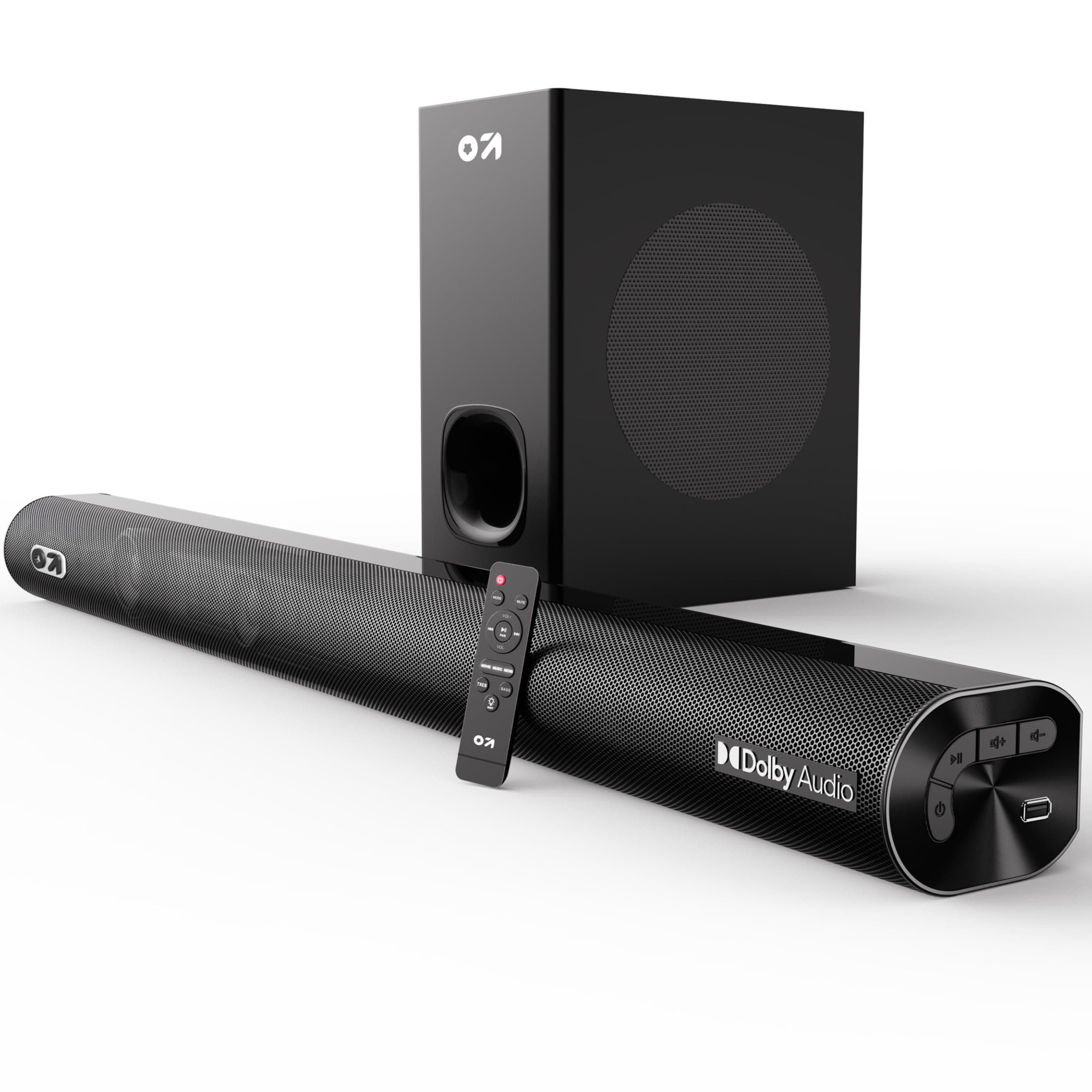 GOBOULT Newly Launched Bassbox X250 2.1 Channel Sound bar 250W Output, Dolby Digital Surround Sound, BT V5.3, EQ Modes, Dedicated DSP,Multi-Connectivity HDMI ARC, USB, AUX, Optic