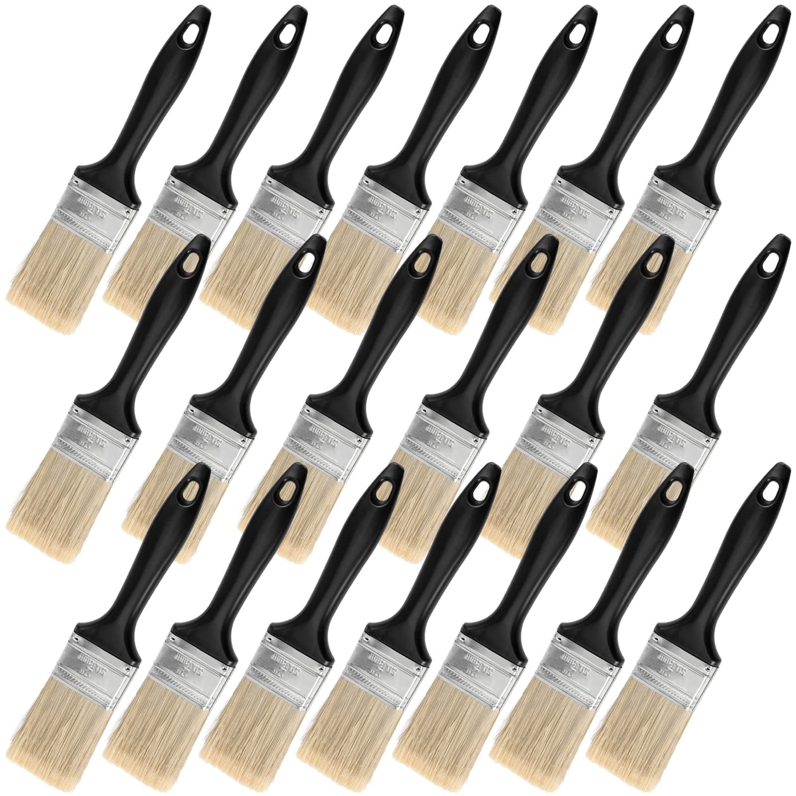 HOZEON 20 Packs 2 Inch Paint Brushes, Wall Paint Brushes, Stain Brushes Trim Paint Brushe for Wall Trim, Furniture, Fences, Deck, and DIY Paint