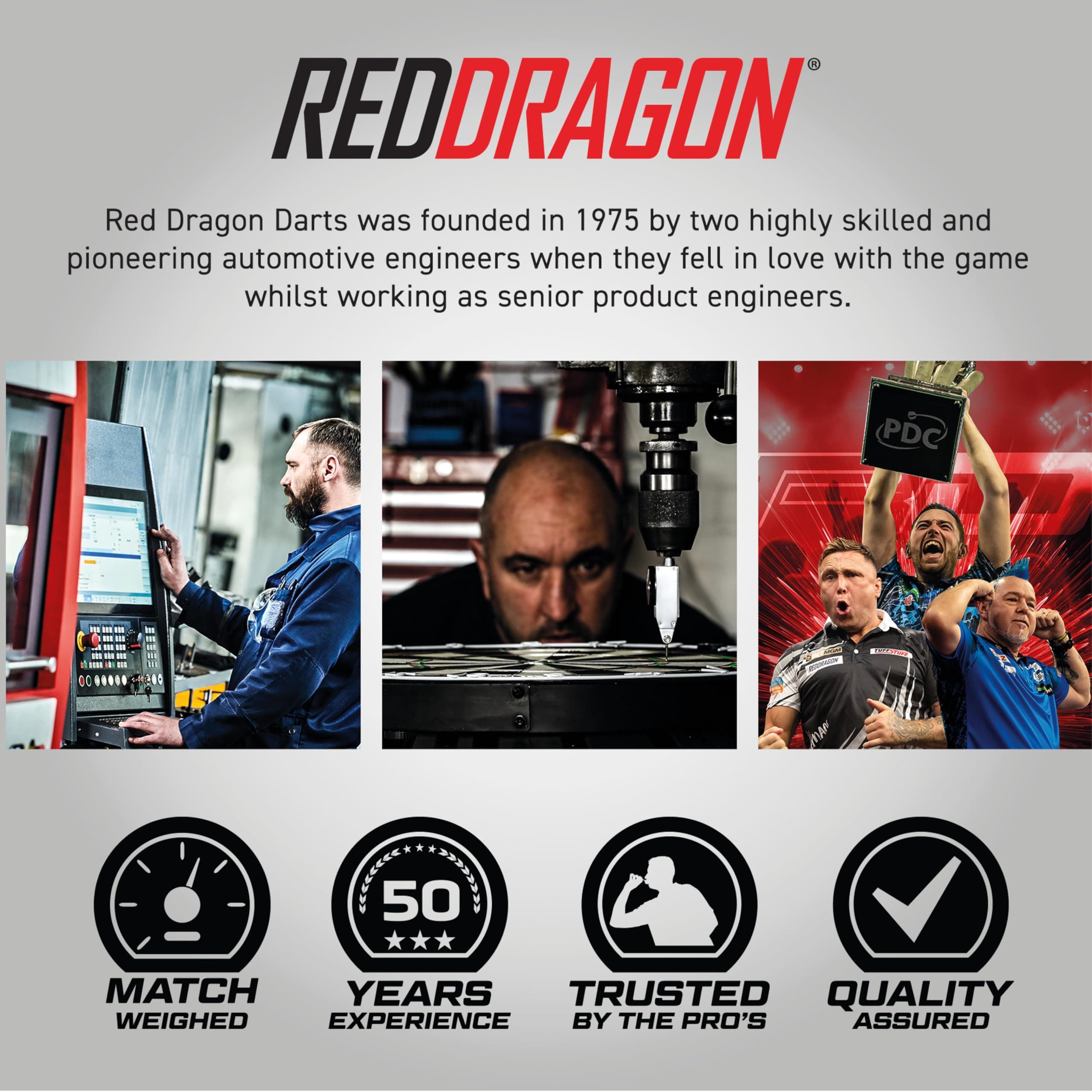 RED DRAGON Dart Flight and Stems Combo - 4 sets of Standard Flights and 4 sets of Medium Nitrotech Stems Per Pack