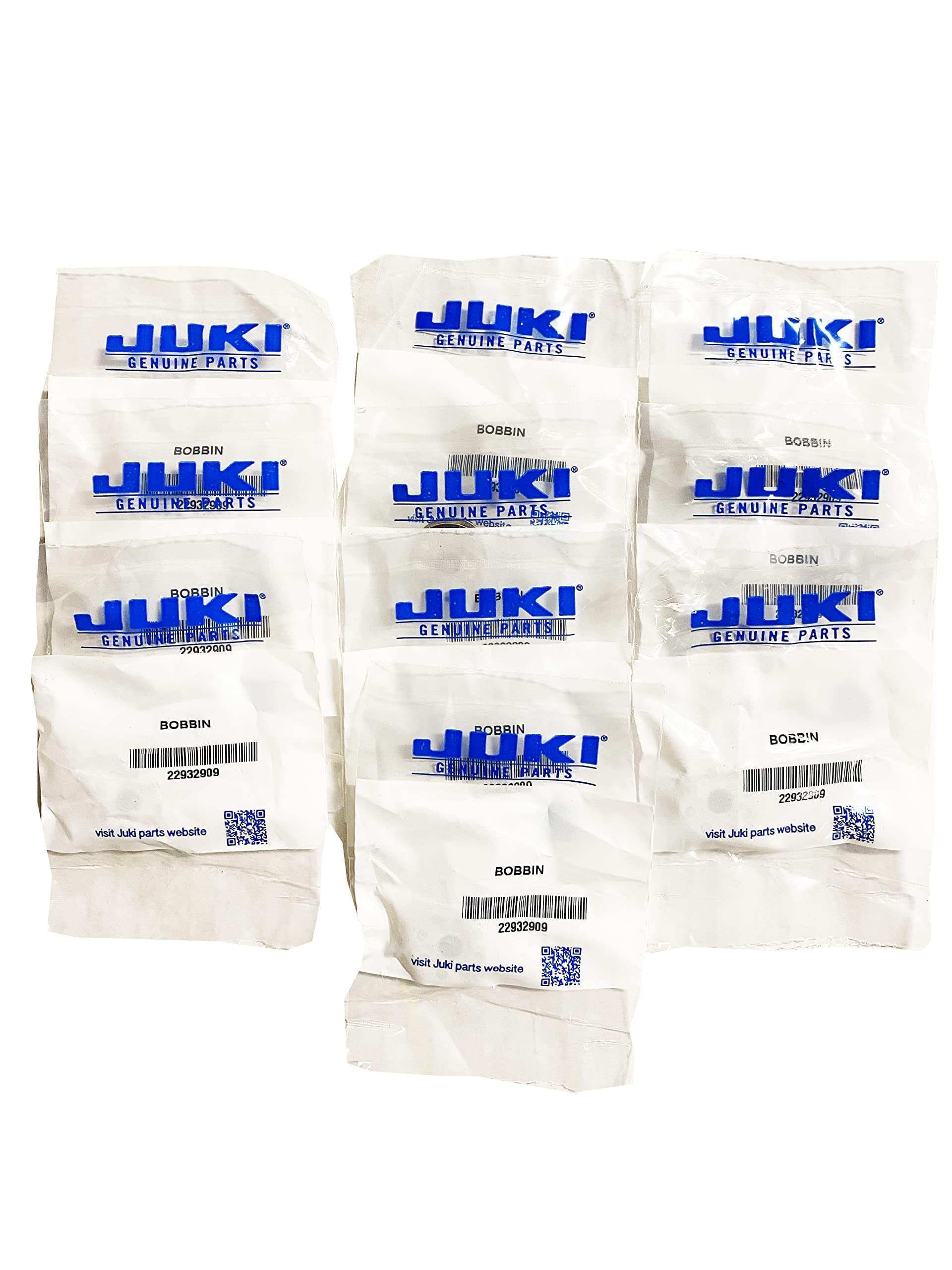 10 Juki Genuine Bobbins – Fits Sewing Machine DDL, DDL-5550, DDL-8700 – Part 22932909 – Durable Metal Construction for Industrial Sewing Machines