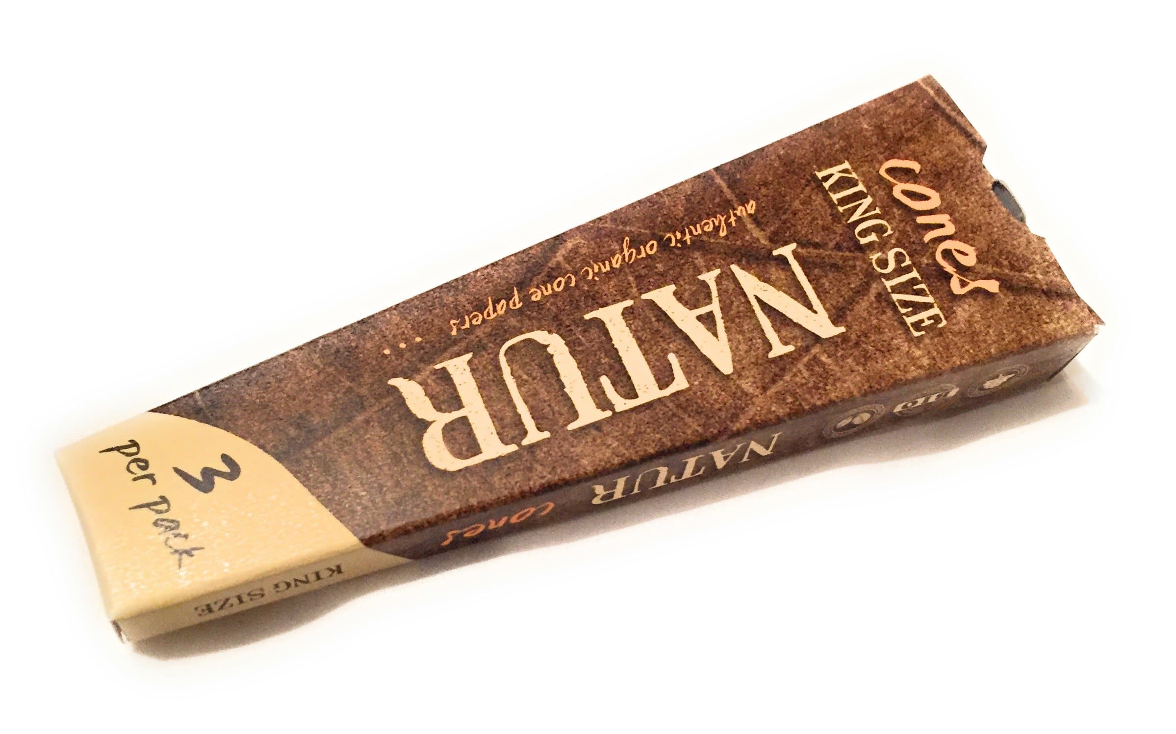 Natur Authentic Organic Kingsize Pre Rolled Cones - 3 Cones Per Pack