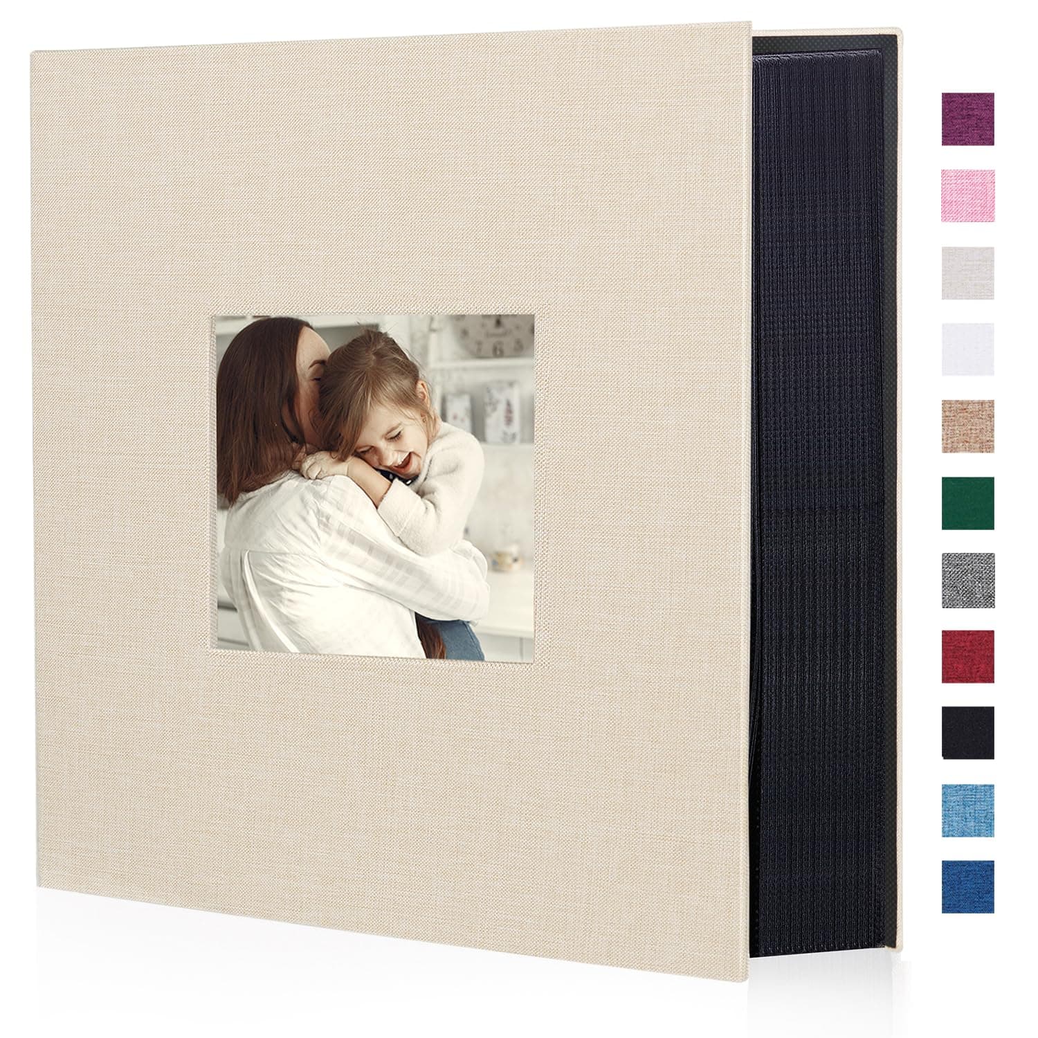 Artmag Fabric Photo Album 4x6 1000 Large Capacity for Family Wedding Anniversary Linen Album Holds 1000 Horizontal and Vertical Photos (1000 Pockets, Beige)