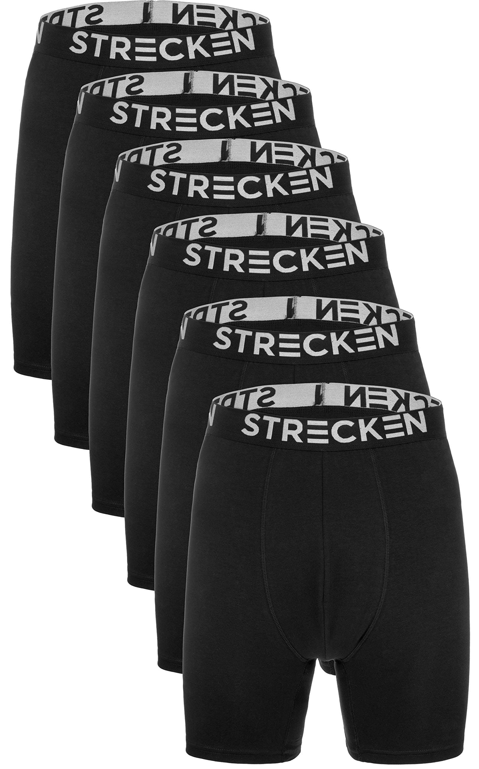 Strecken 6 Pack of Men's Boxer Briefs Ultra Soft Breathable Cotton Underwear Moisture Wicking Men's Briefs Value Pack