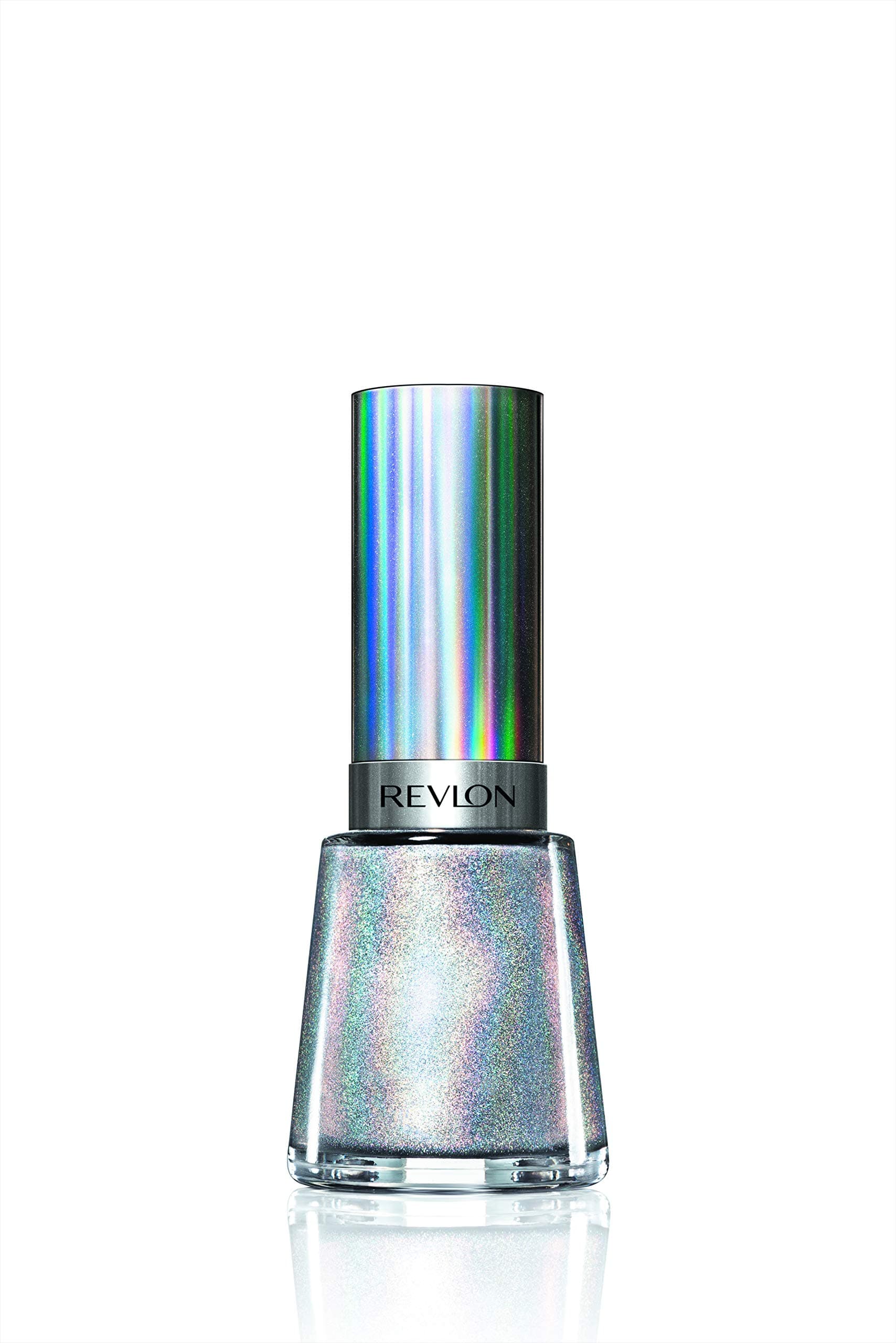 Nail Enamel, Chip Resistant Nail Polish, Glossy Shine Finish, in Black/Grey, 100 Hologasm, 0.5 oz