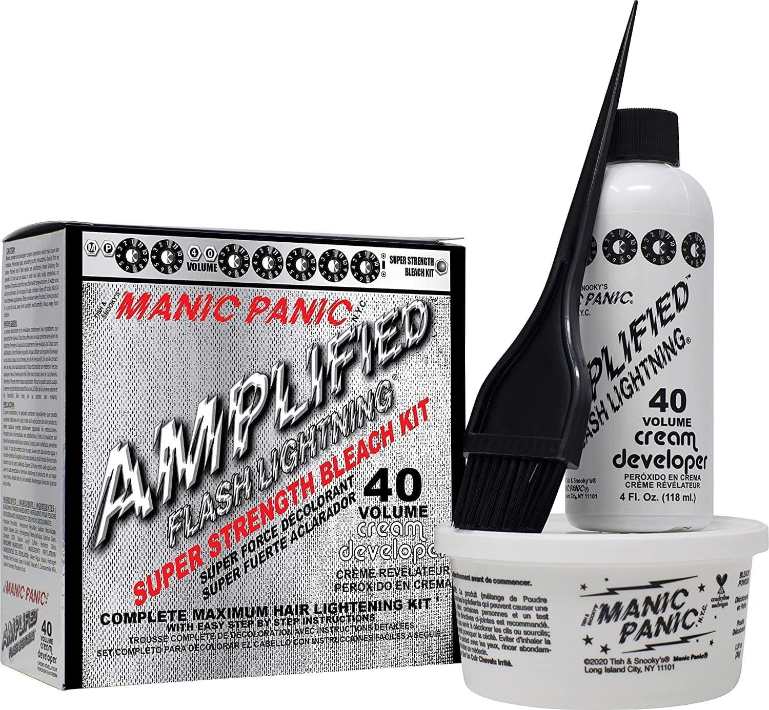 Amplified Flash Lightning Complete Maximum Hair Lightening Hair Kit Cream Developer Volume 40