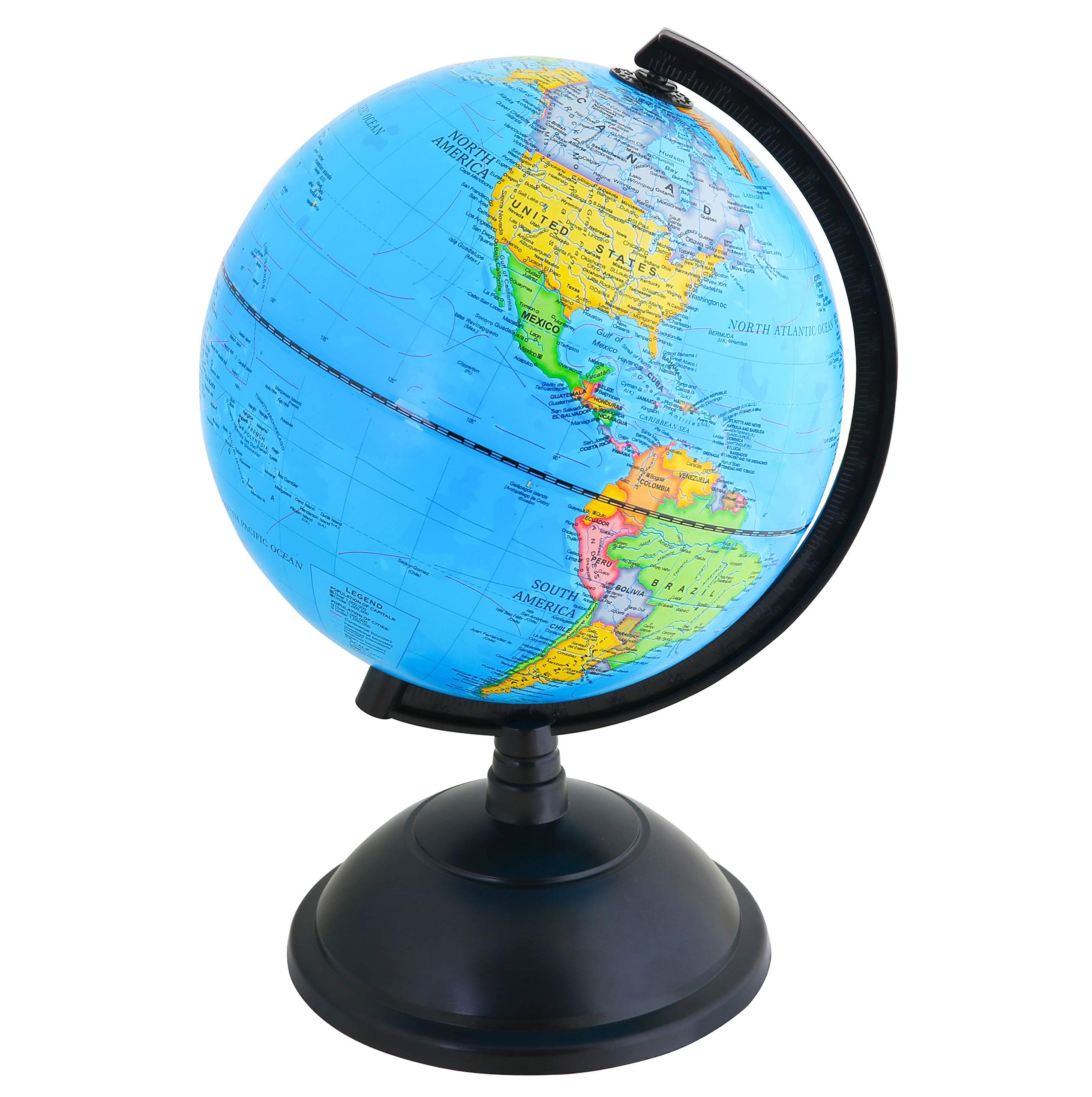Educational World Globe 20cm Swivel Rotating Desk Globe - Diameter 20cm (Engish)